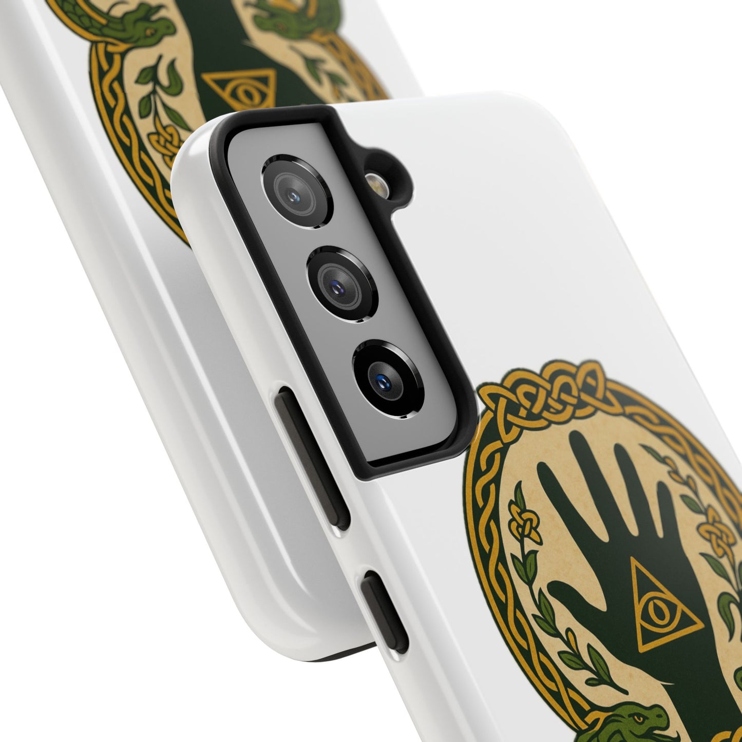 Celtic Eye of Providence Tough Phone Case — Protective Mythic Hand Design