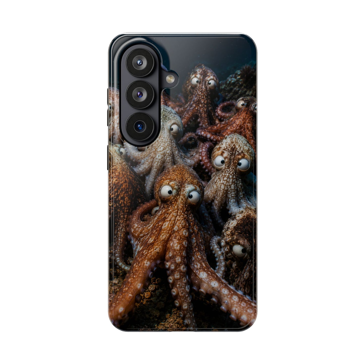 Octopus Cluster Tough Phone Case — Cute Underwater Sea Creature Protection