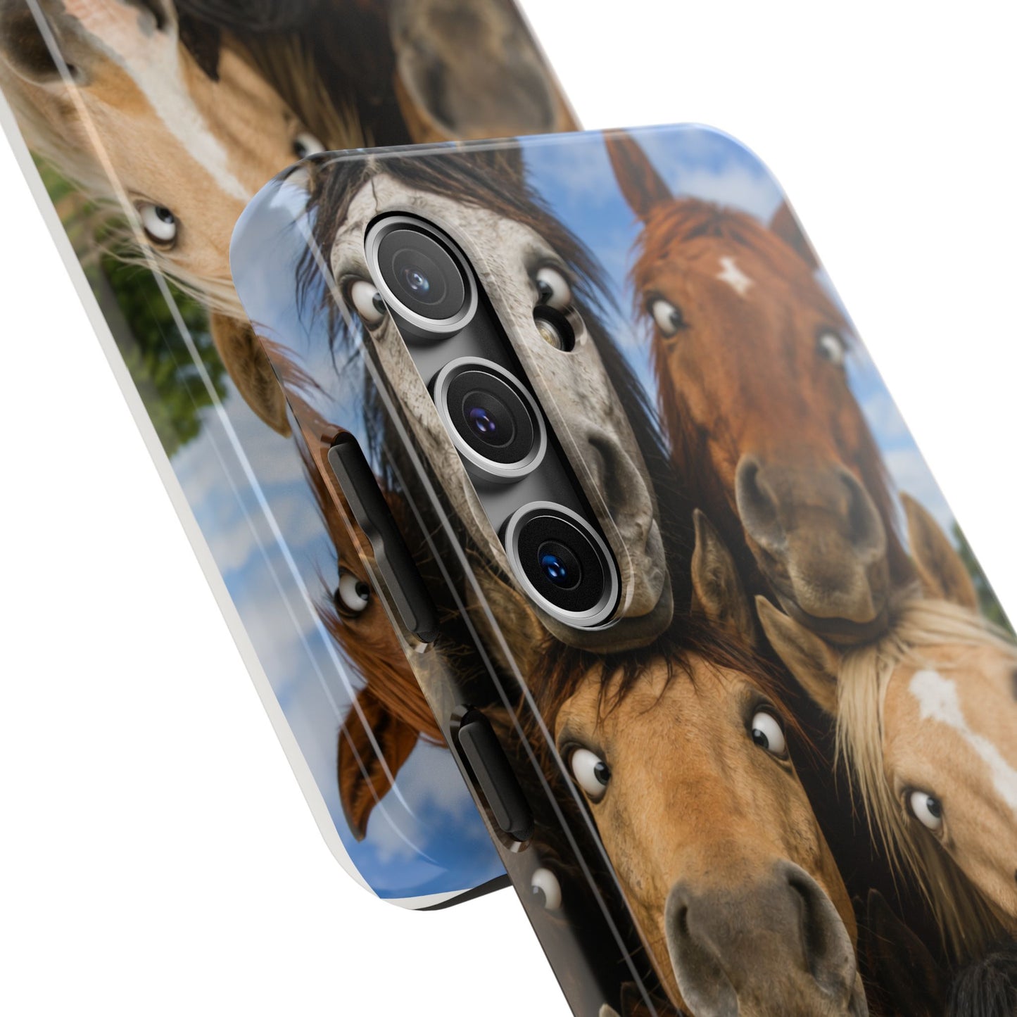 Horse Herd Phone Case — Funny Goofy Horses Tough Protective Cover