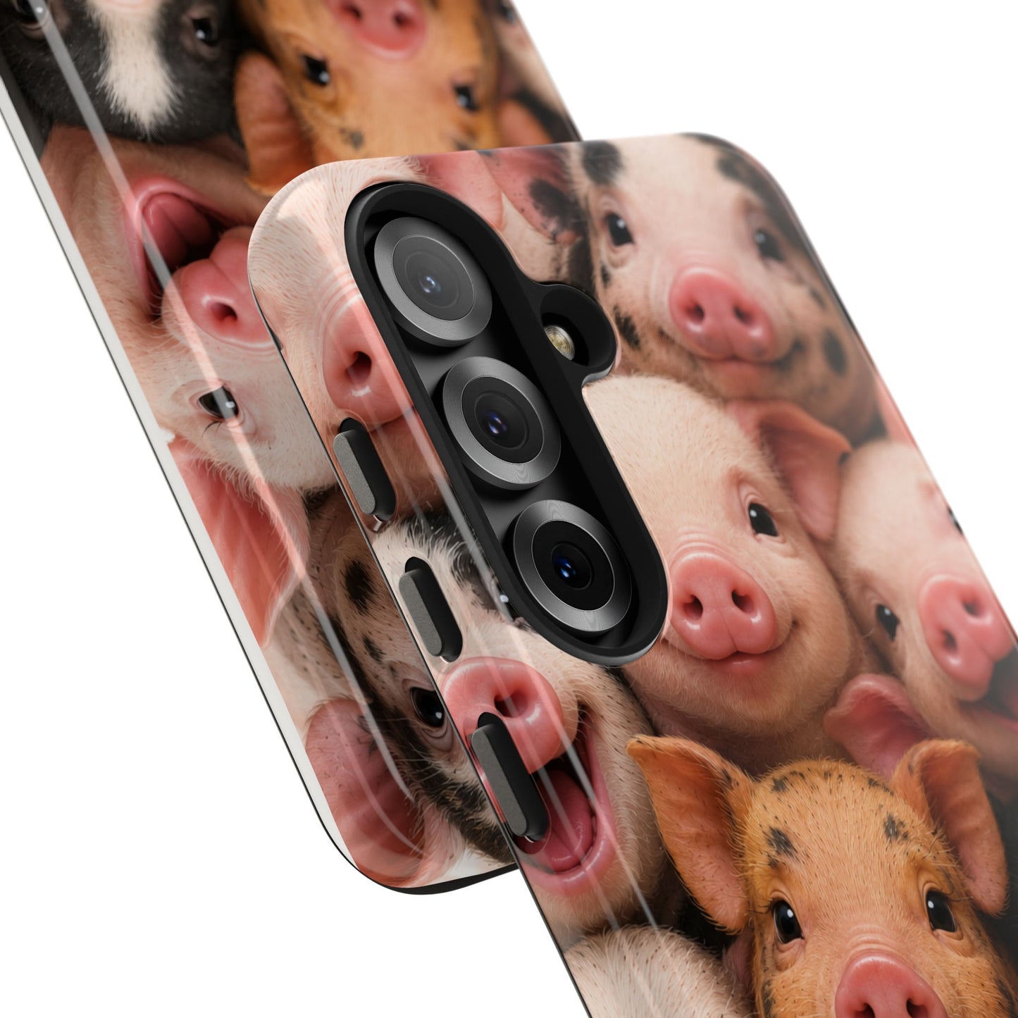 Pig Faces Tough Phone Case — Cute Farm Animal iPhone Protective Cover