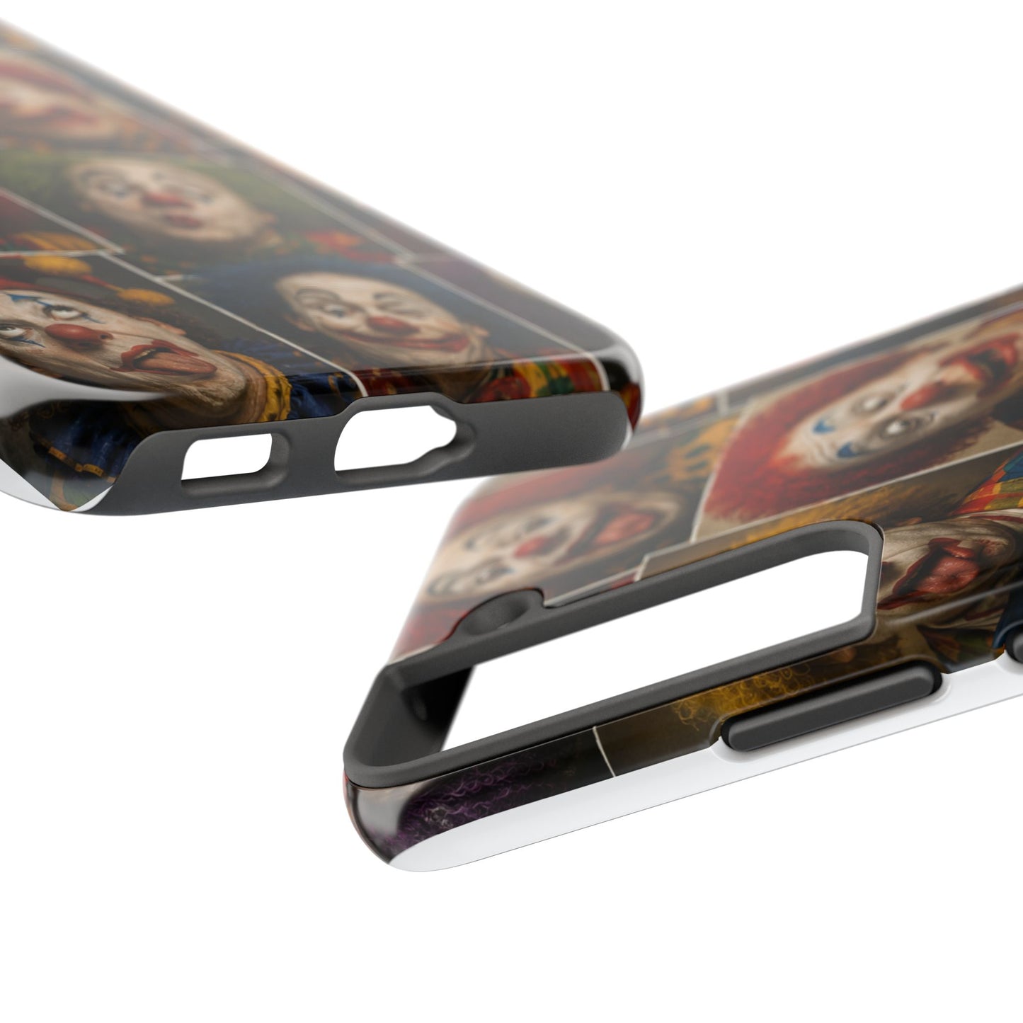 Clown Collage Tough Phone Case — Retro Carnival Horror Pattern