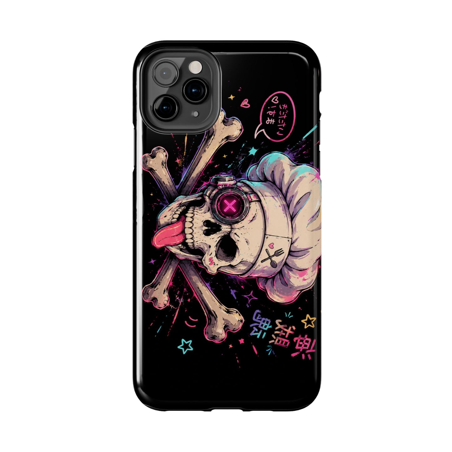 Skull & Crossbones Tough Phone Case — Neon Kawaii Punk Protection
