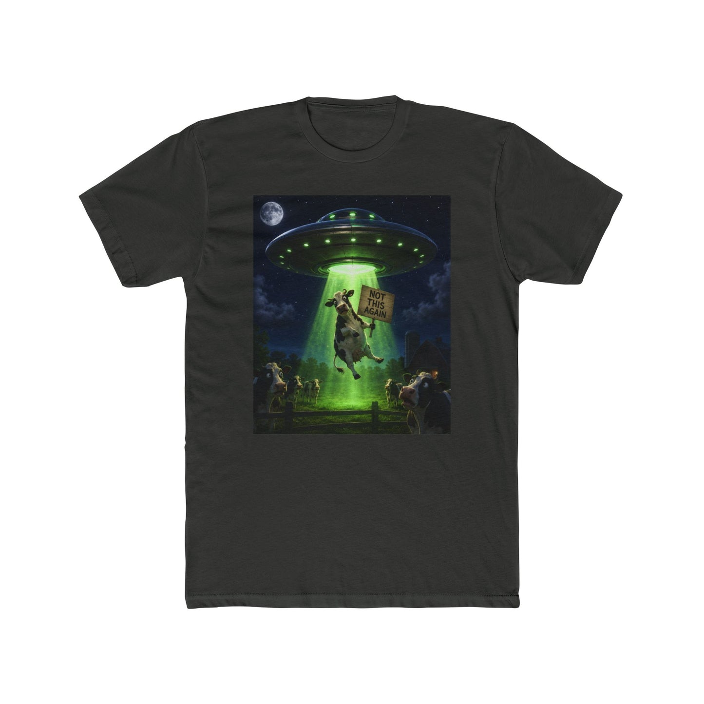Alien Abduction Cow T-Shirt – "Take Me" Retro Sci‑Fi Tee