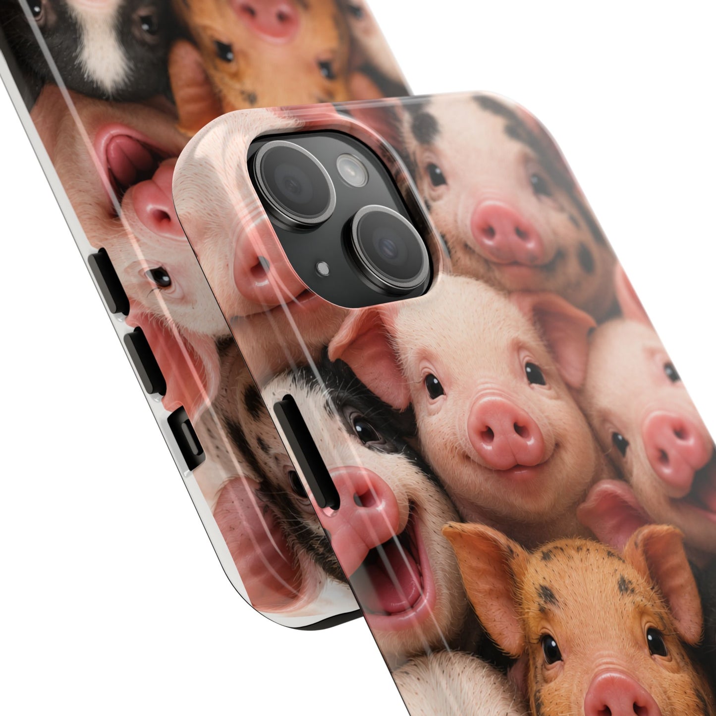 Pig Faces Tough Phone Case — Cute Farm Animal iPhone Protective Cover