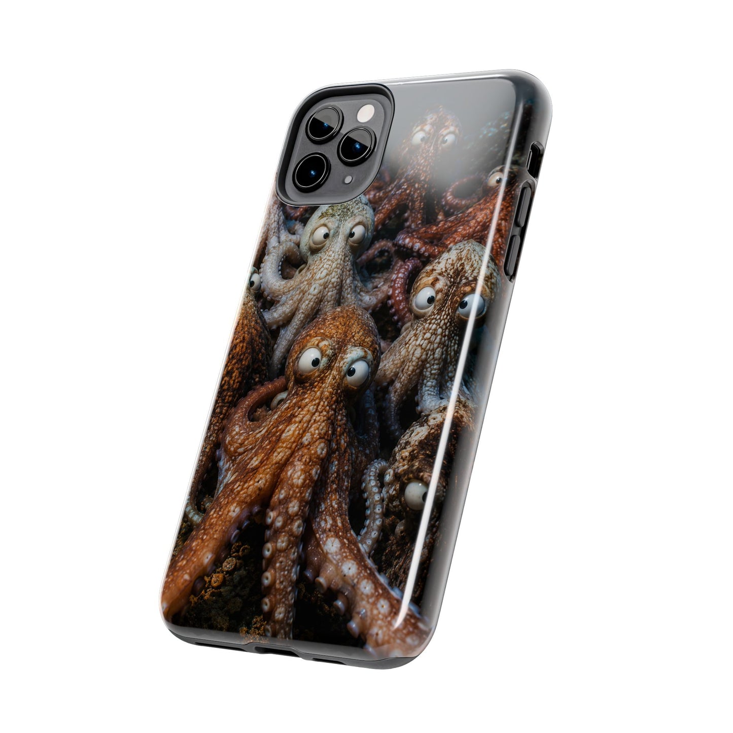 Octopus Cluster Tough Phone Case — Cute Underwater Sea Creature Protection