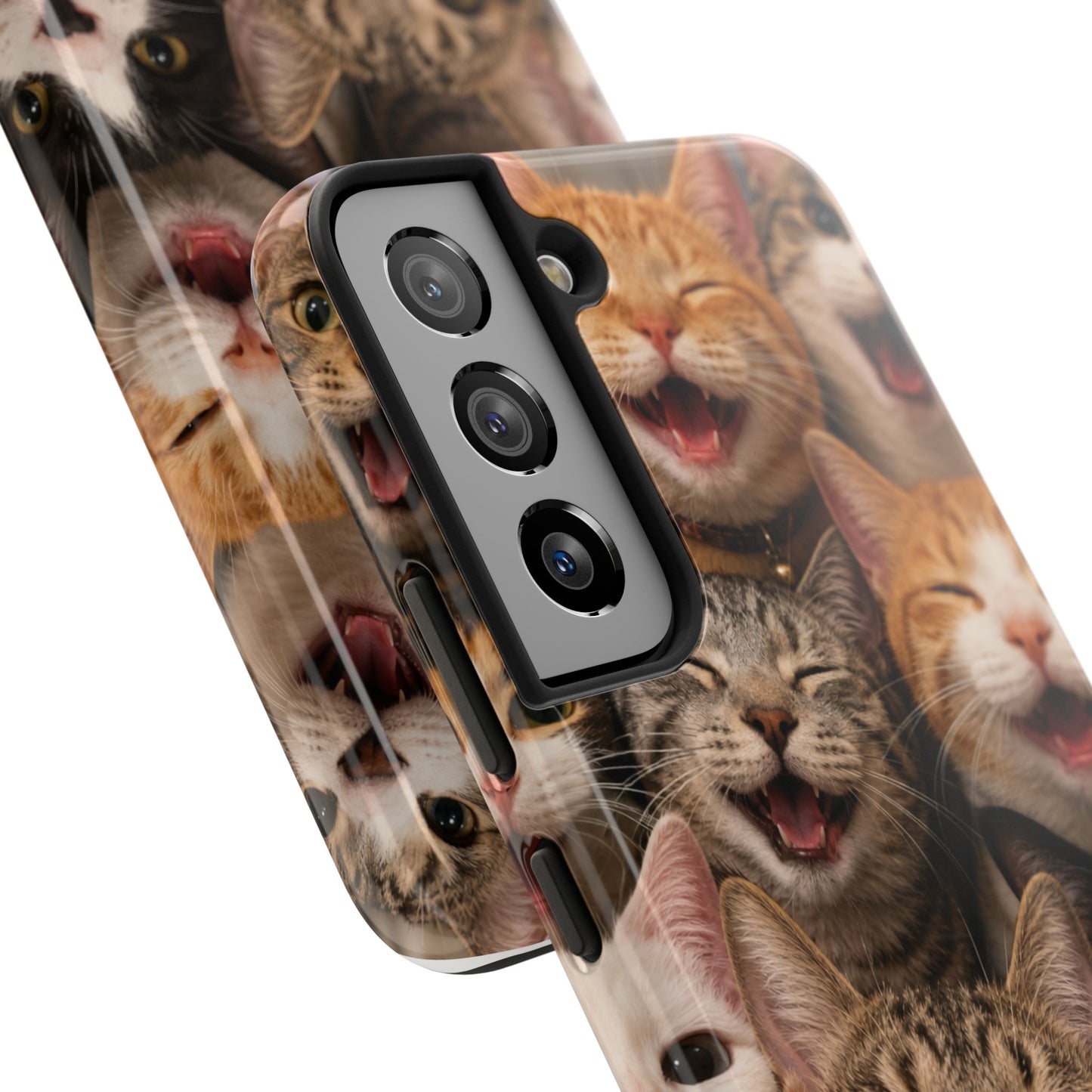 Tough Smiling Cats Collage Phone Case – Cute Cat Faces for iPhone