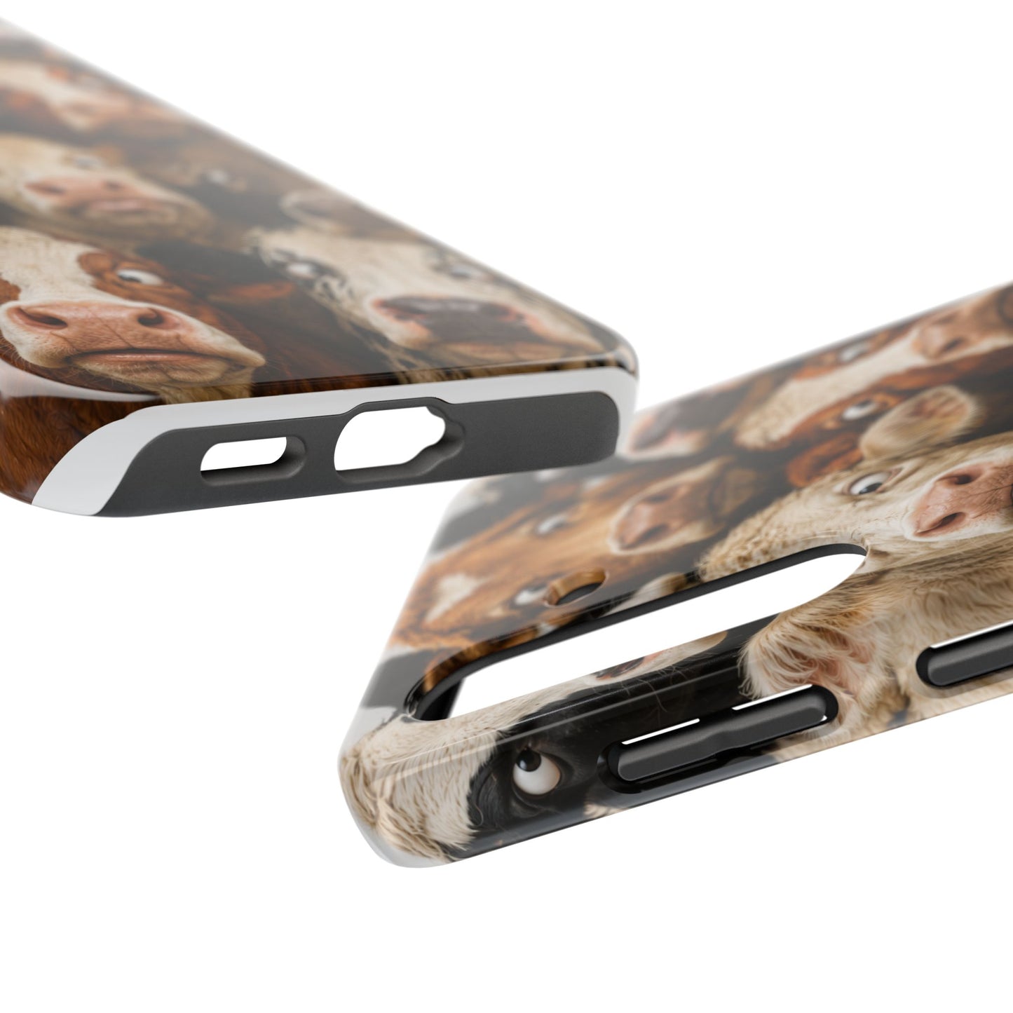 Cow Collage Tough Phone Case — Funny Farm Animal Protective Phone Cover