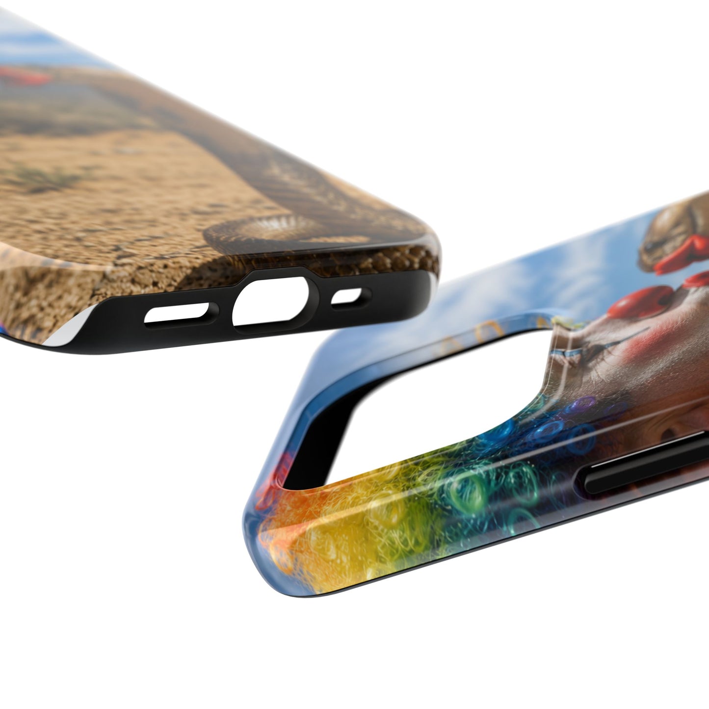 Clown & Cobra Tough Phone Case — Funny Kiss Design, Shockproof Protective Cover