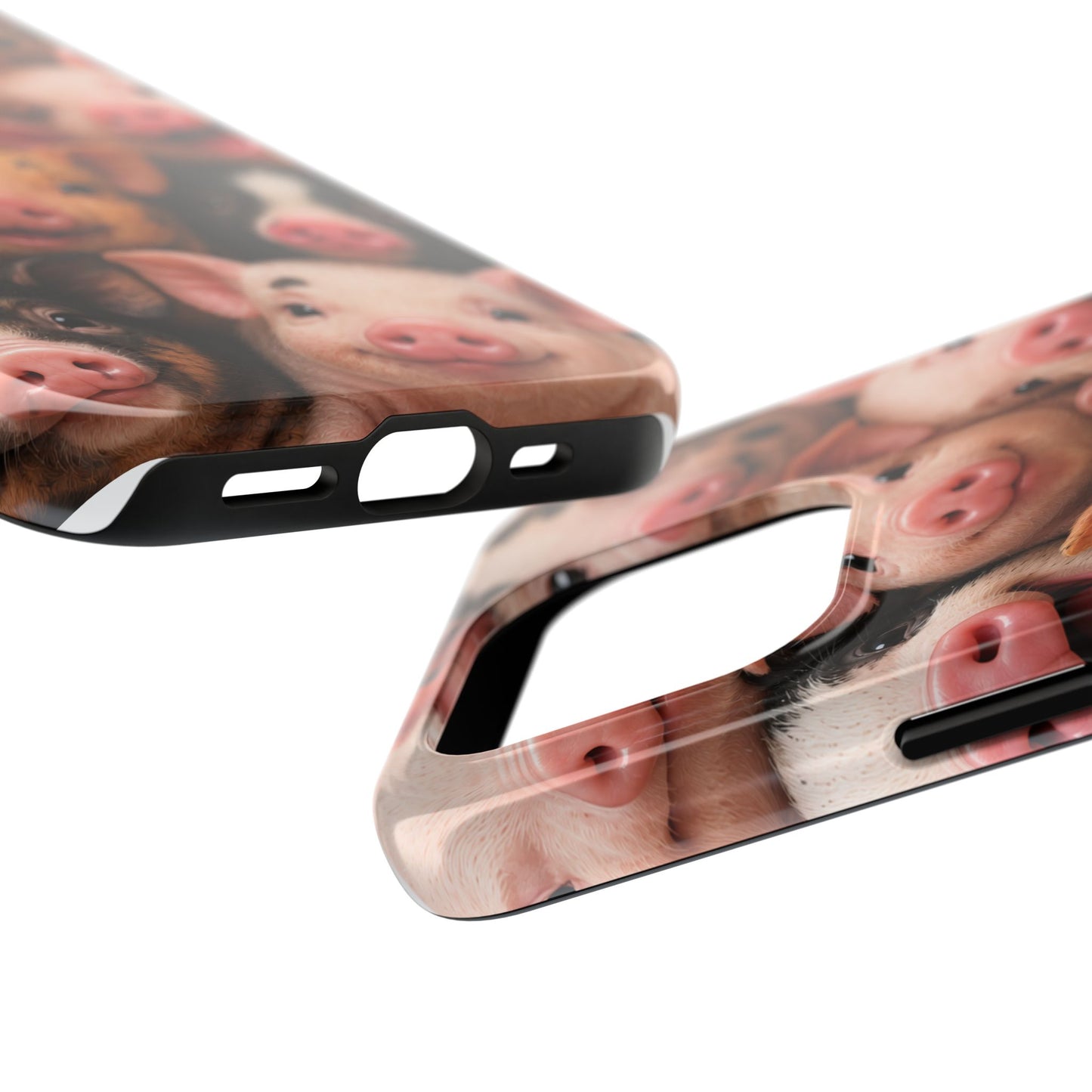 Pig Faces Tough Phone Case — Cute Farm Animal iPhone Protective Cover