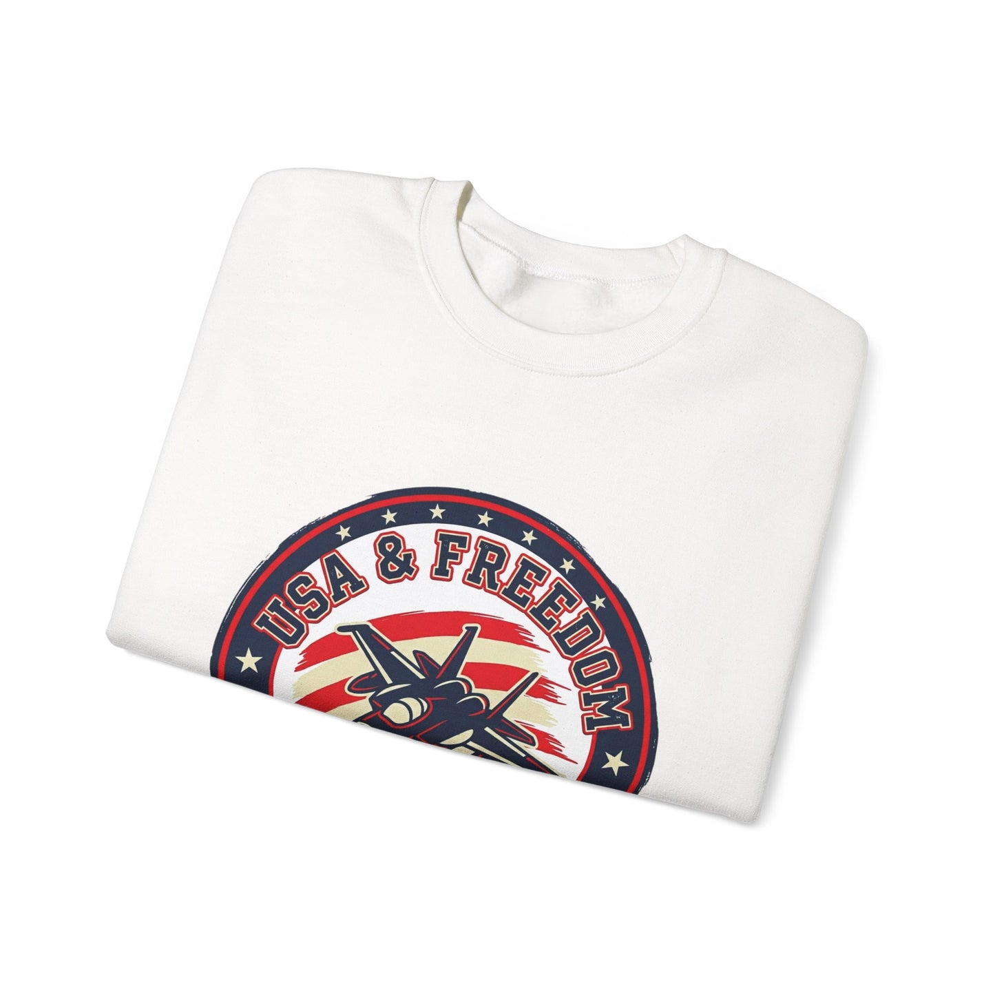 USA & Freedom Crewneck Sweatshirt | patriotic, faith-based vintage Americana