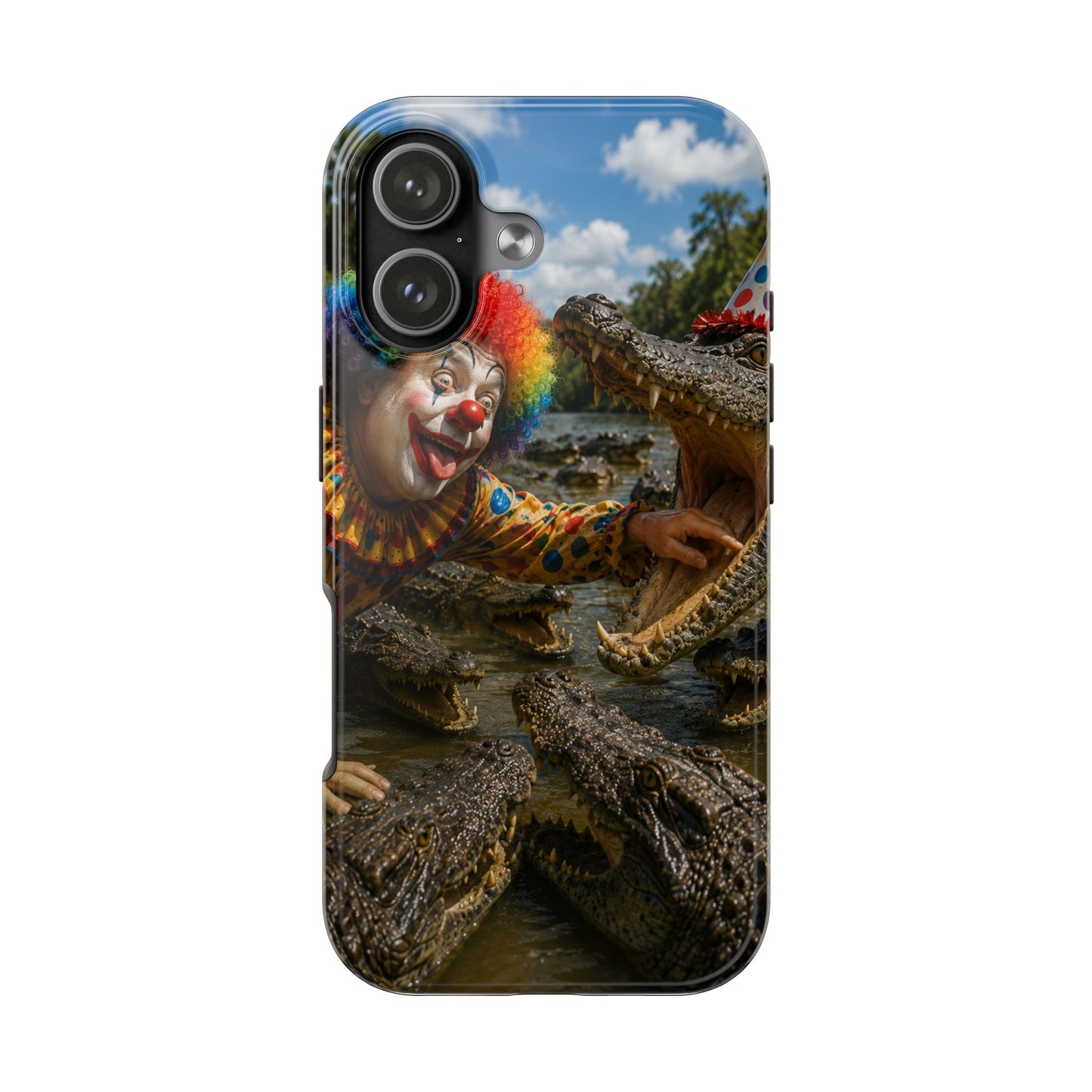 Creepy Clown Alligator Tough Phone Case — Horror Phone Cover for Scary Fans