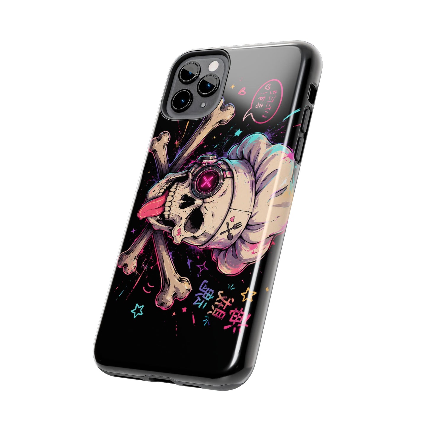 Skull & Crossbones Tough Phone Case — Neon Kawaii Punk Protection