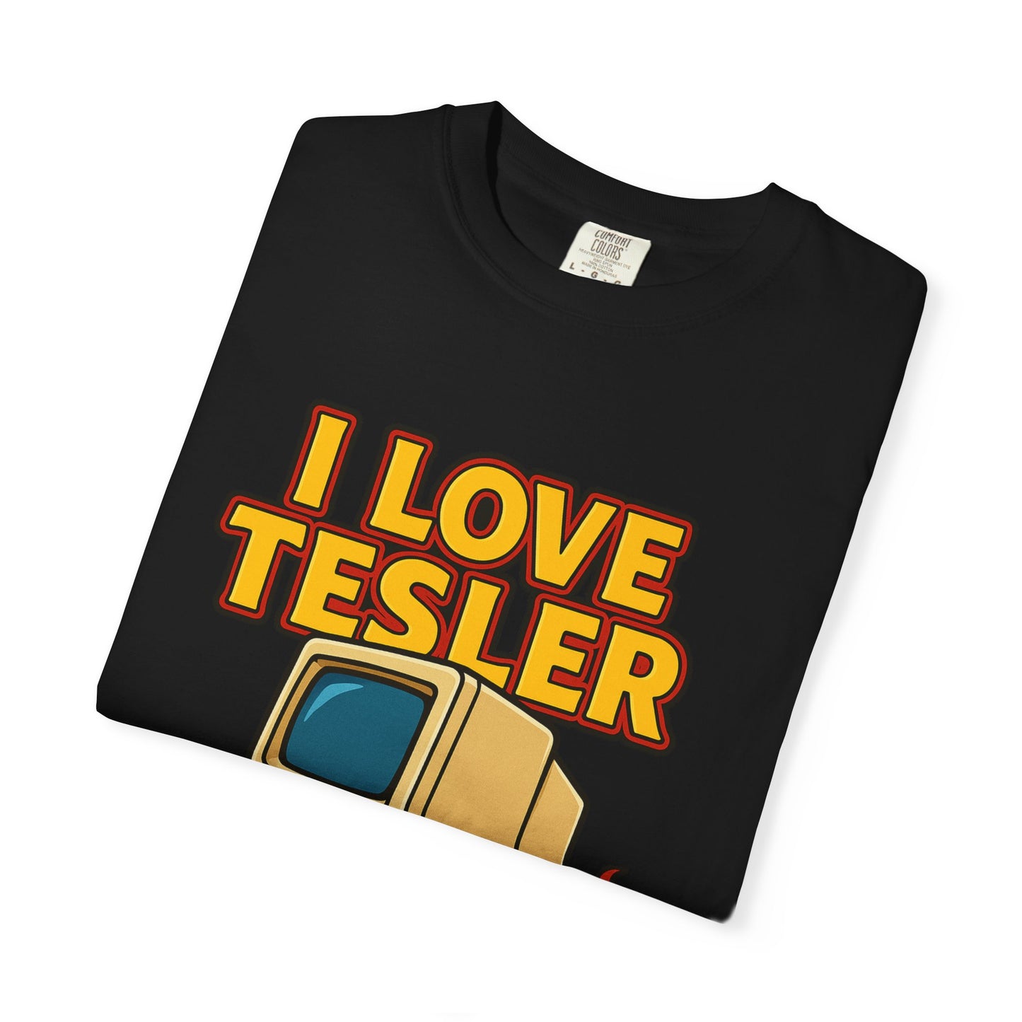 I Love Tesler Vintage Computer Tee — Retro Tech Graphic T-Shirt