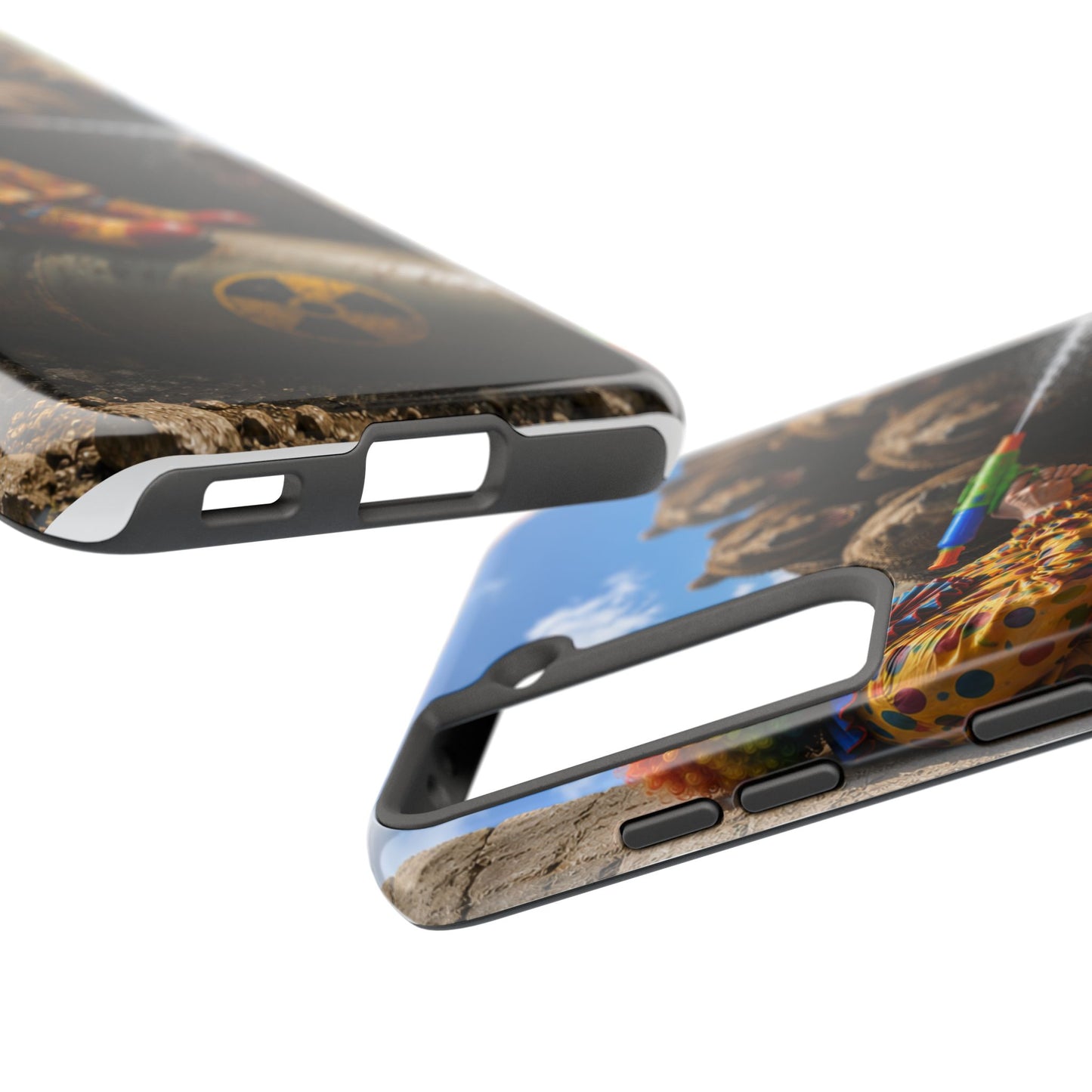Tough Phone Case — Surreal Clown vs. Bears Protective Phone Cover