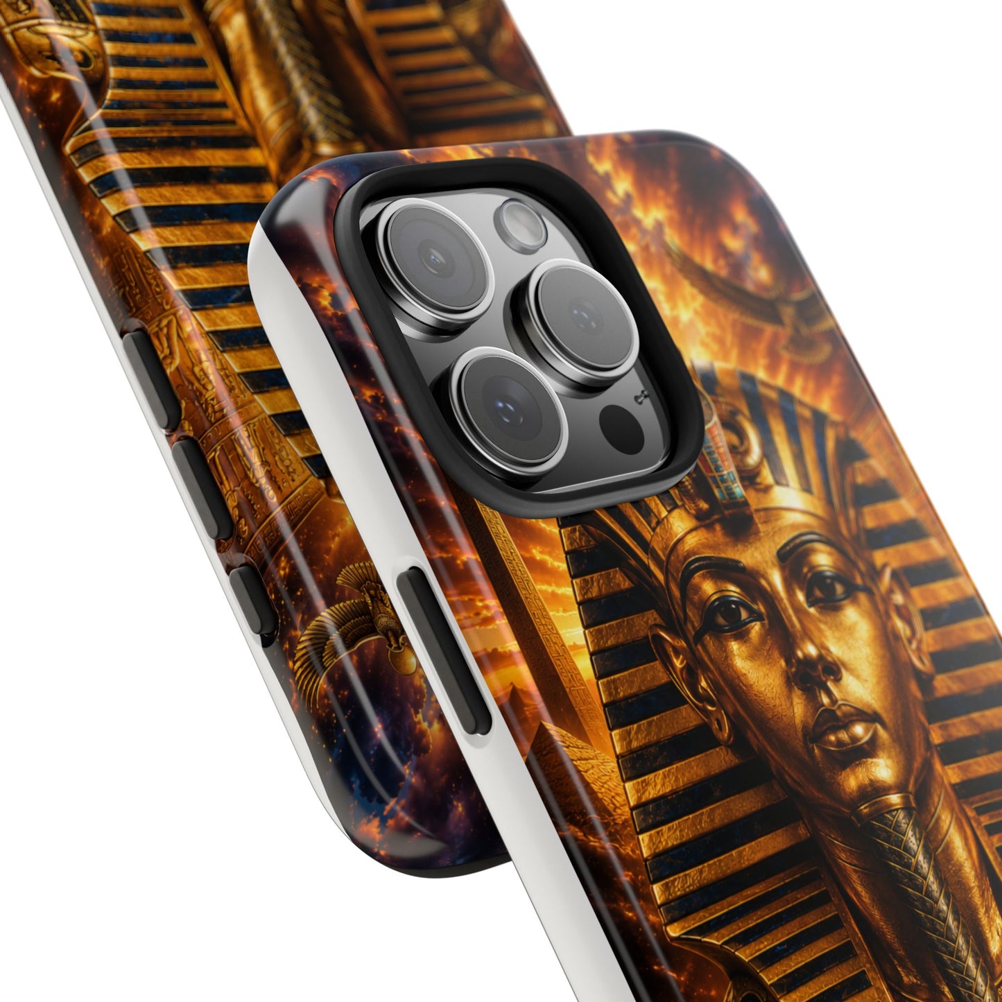 Egyptian Pharaoh Tough Phone Case — Protective Golden Tutankhamun Design