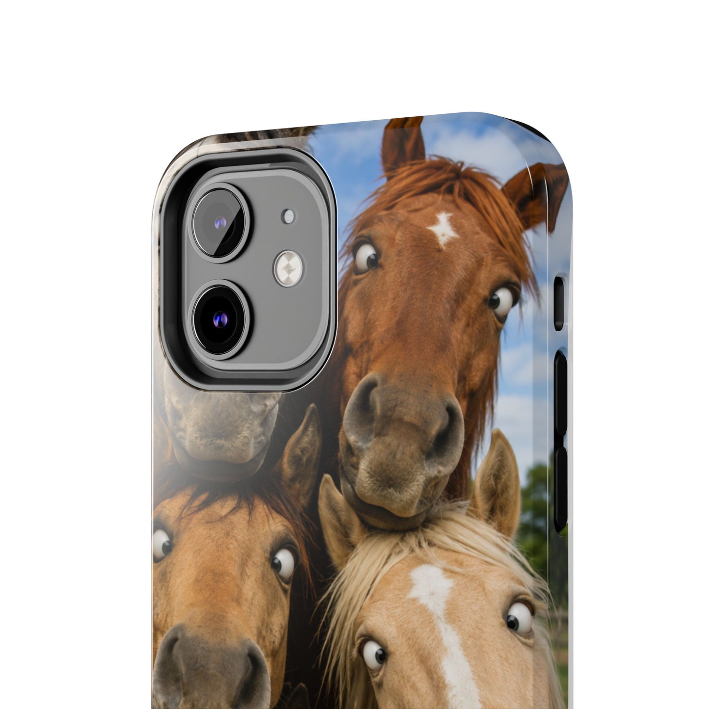 Horse Herd Phone Case — Funny Goofy Horses Tough Protective Cover