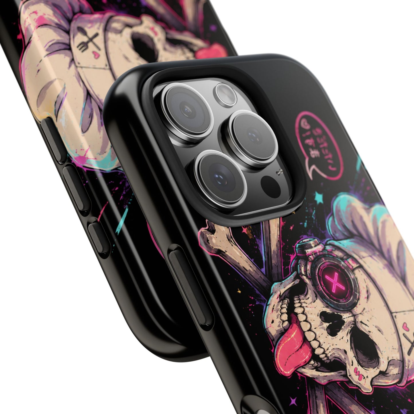 Skull & Crossbones Tough Phone Case — Neon Kawaii Punk Protection