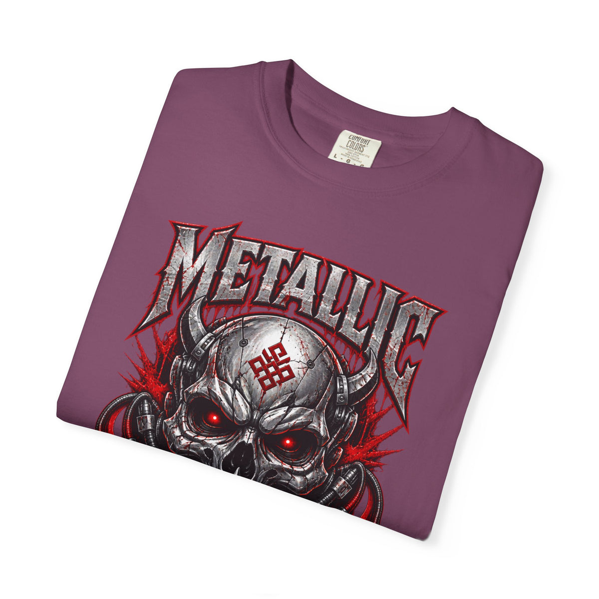 Metallic Souls Skull T-Shirt — Gothic Heavy Metal Band Tee