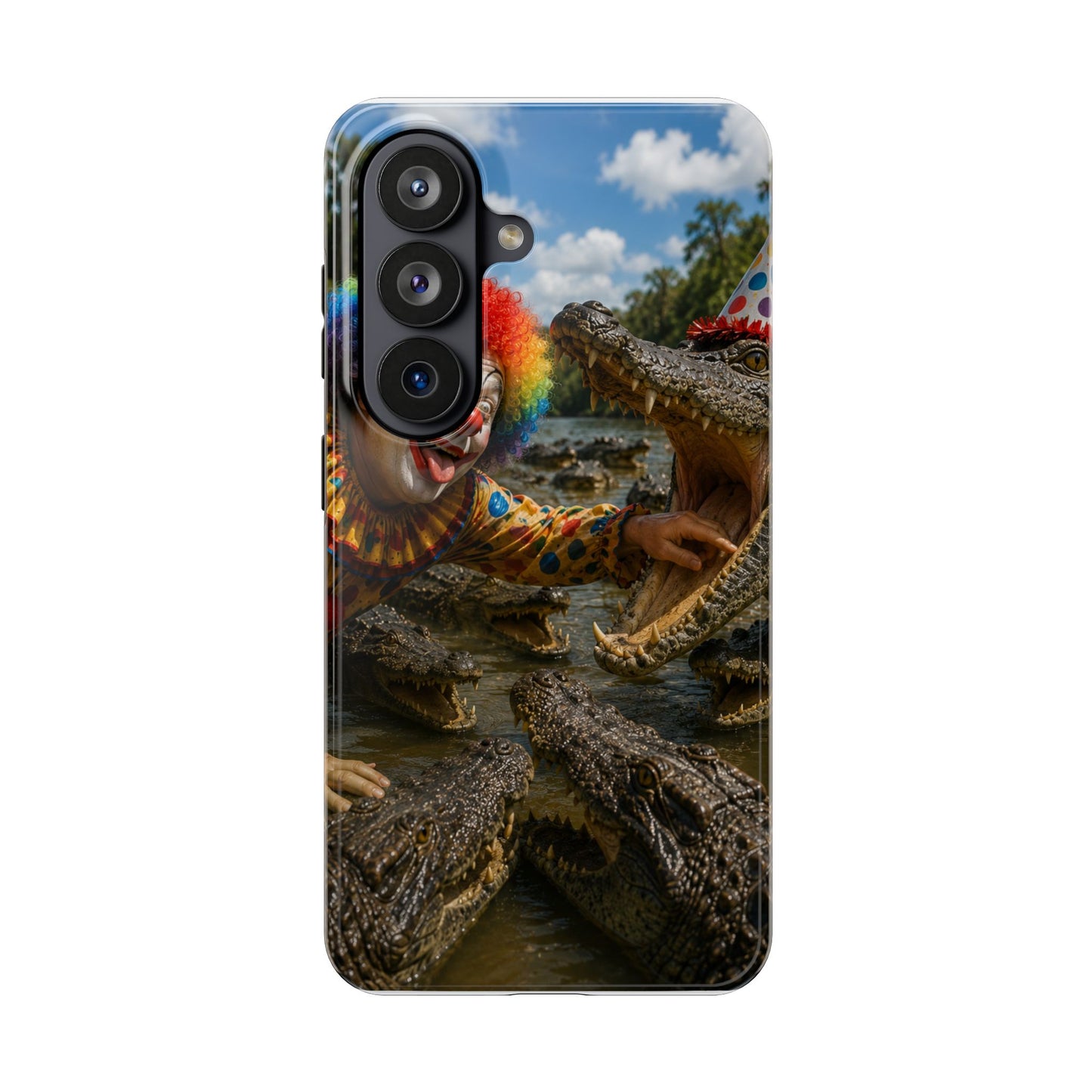 Creepy Clown Alligator Tough Phone Case — Horror Phone Cover for Scary Fans