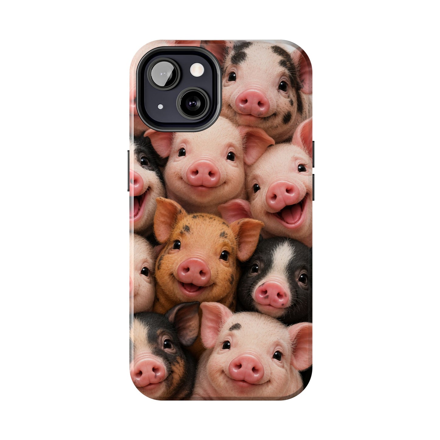 Pig Faces Tough Phone Case — Cute Farm Animal iPhone Protective Cover