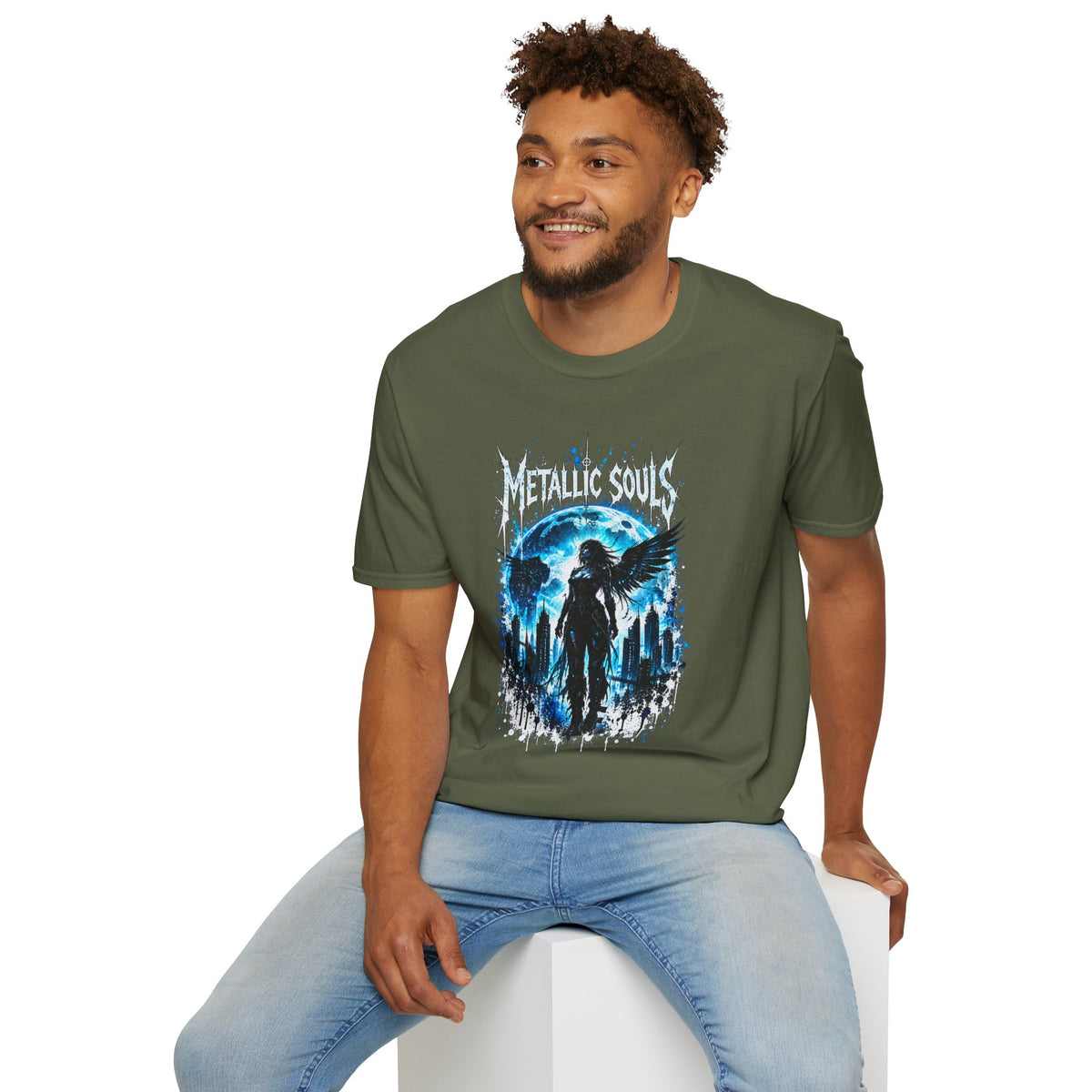 Mystical Blue Raven Forest T-Shirt