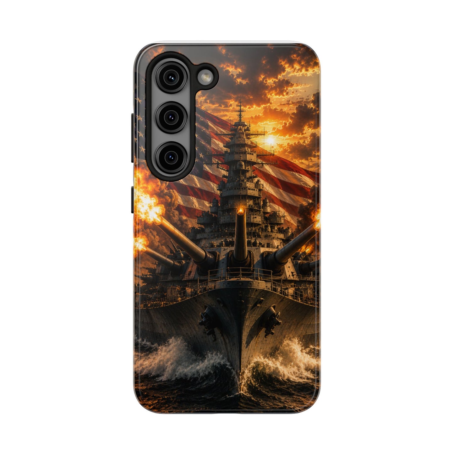 Battleship Flag Phone Case – Tough Patriotic Military iPhone Cover