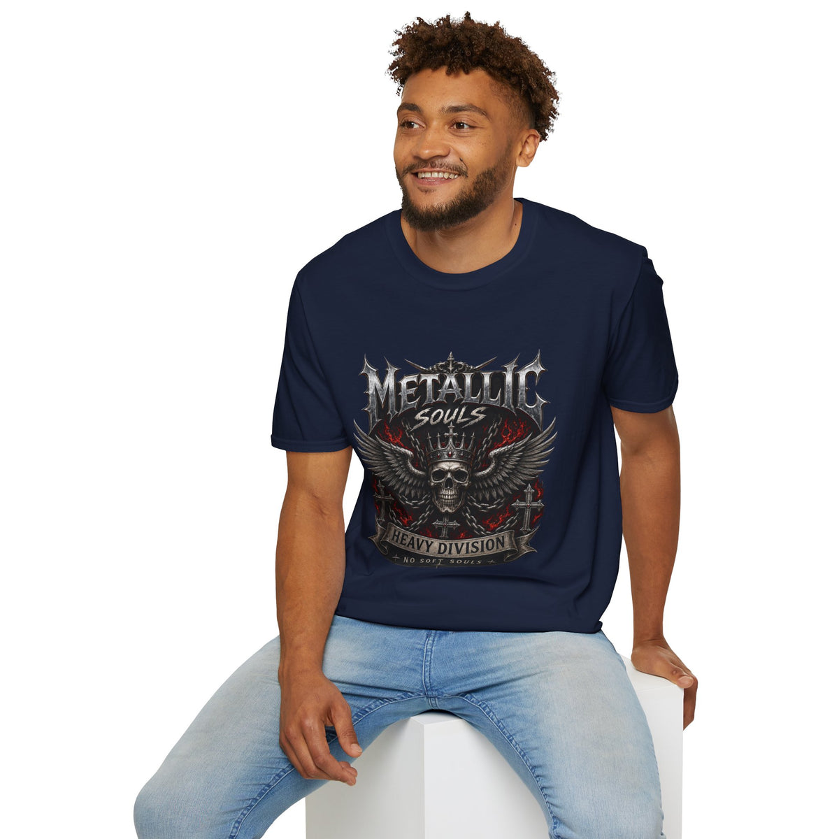 Metallic Souls Skull Tee — Heavy Metal Band Graphic T-Shirt