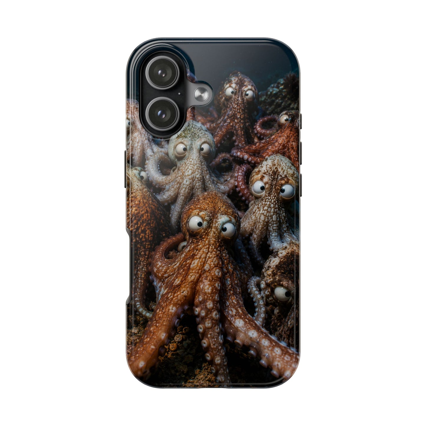 Octopus Cluster Tough Phone Case — Cute Underwater Sea Creature Protection