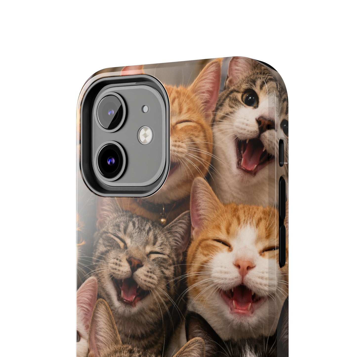 Tough Smiling Cats Collage Phone Case – Cute Cat Faces for iPhone
