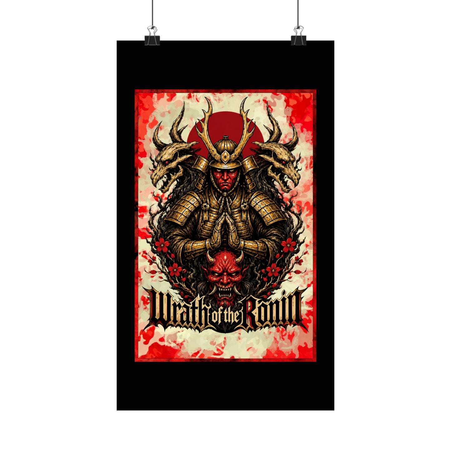 Samurai Wrath Poster — 'Wrath of the Ronin' Matte Vertical Art Print