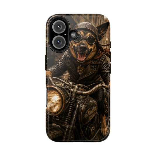 Phone Case — Biker Dog Riding Motorcycle Protective Tough Cover