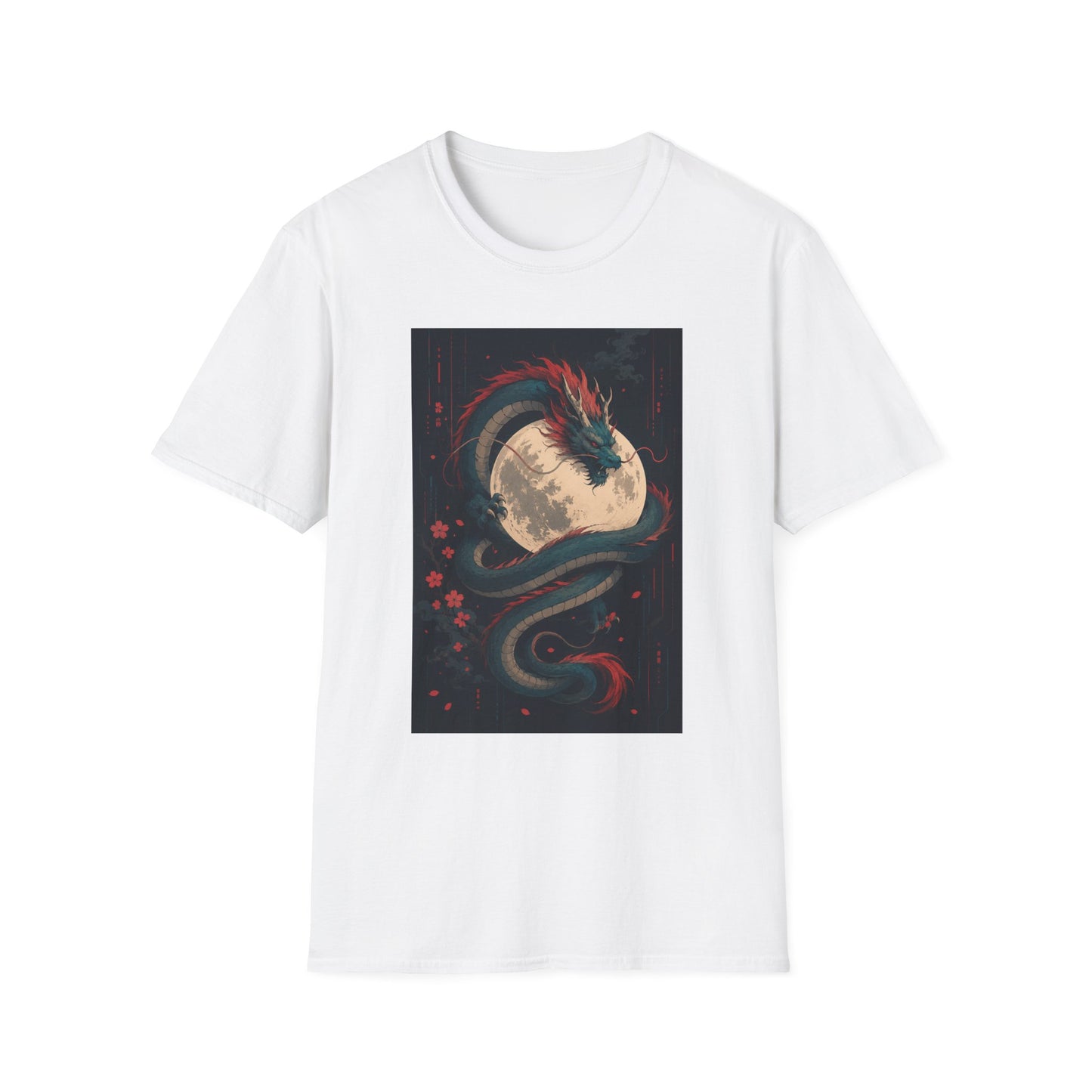 Dragon Moon T-Shirt — Mystical Japanese Serpent Design