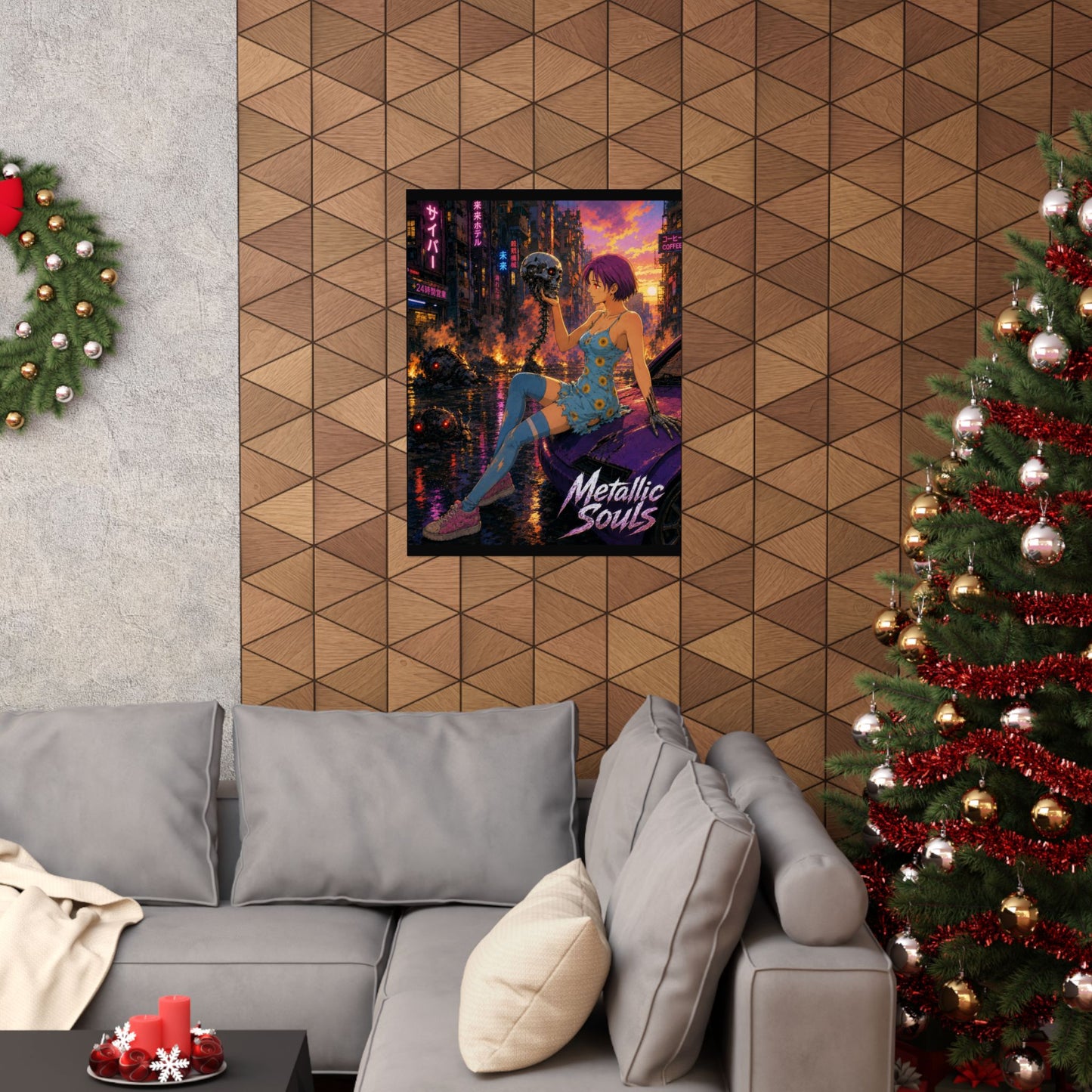 Metallic Souls Anime Poster — "Metallic Souls" Matte Vertical Art Print