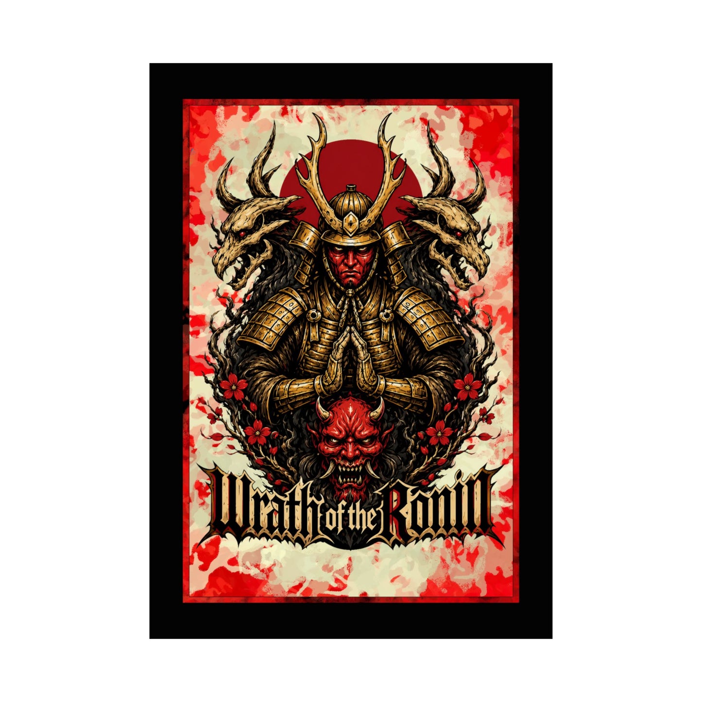 Samurai Wrath Poster — 'Wrath of the Ronin' Matte Vertical Art Print