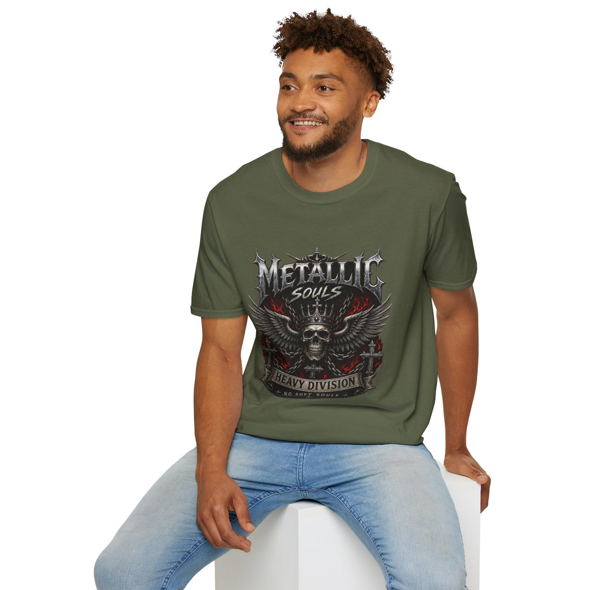 Metallic Souls Skull Tee — Heavy Metal Band Graphic T-Shirt