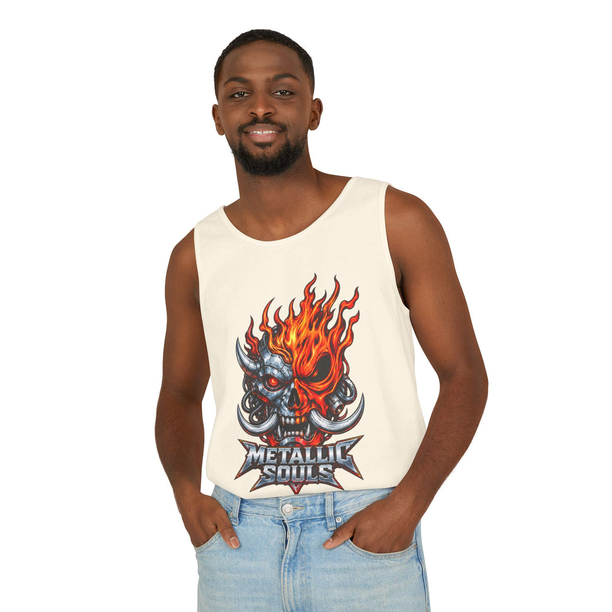 Flaming Skull "Metallic Souls" Tank Top