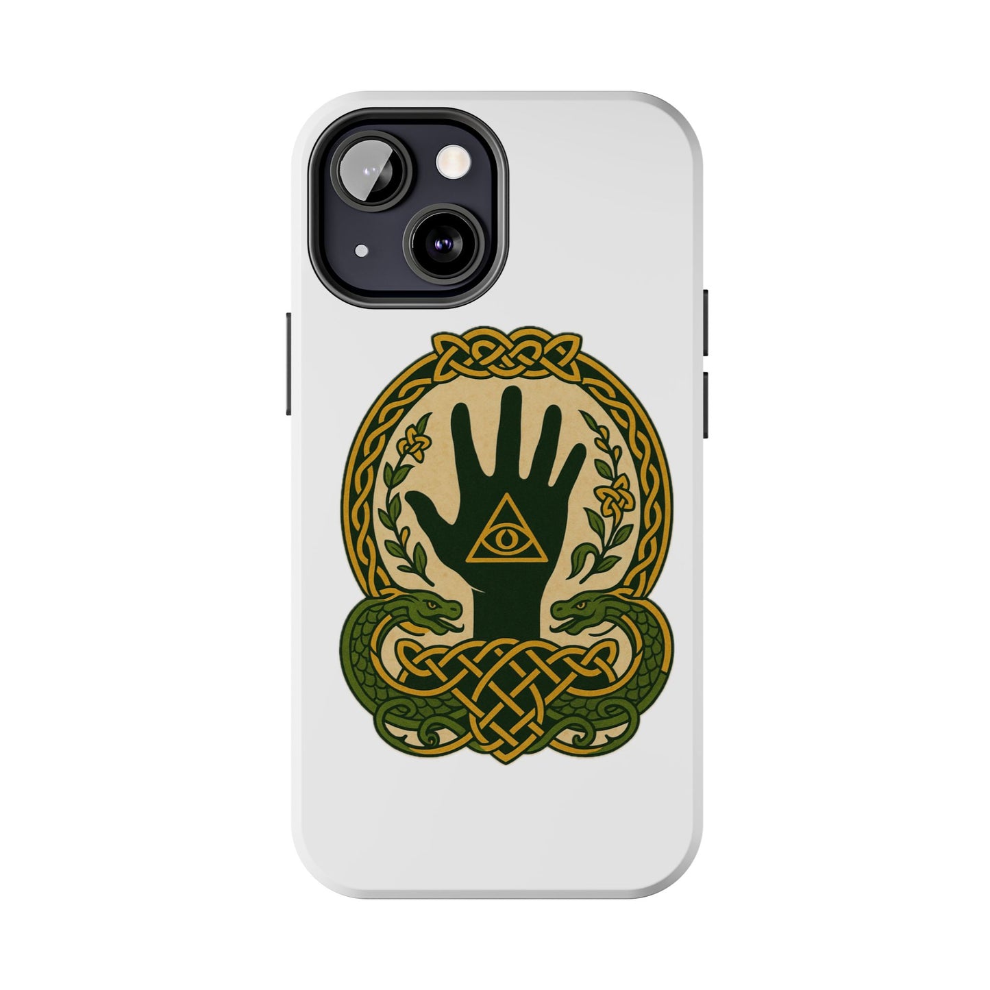 Celtic Eye of Providence Tough Phone Case — Protective Mythic Hand Design
