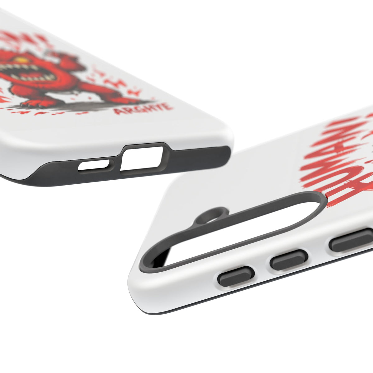 Angry Monster "HUMAN!" Phone Case — Cute Fiery Creature iPhone Cover