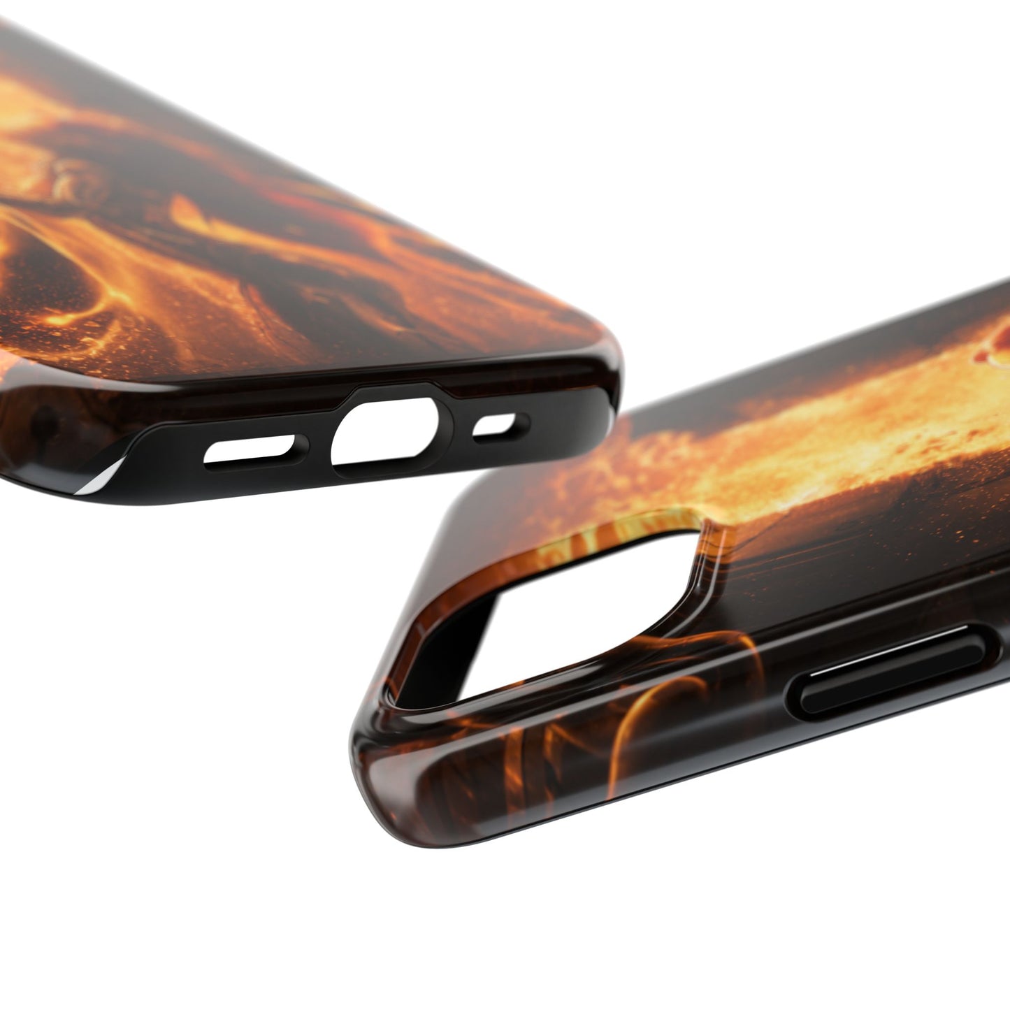 Fiery Phoenix Phone Case — Tough Protective iPhone Cover with Flame Warrior Art