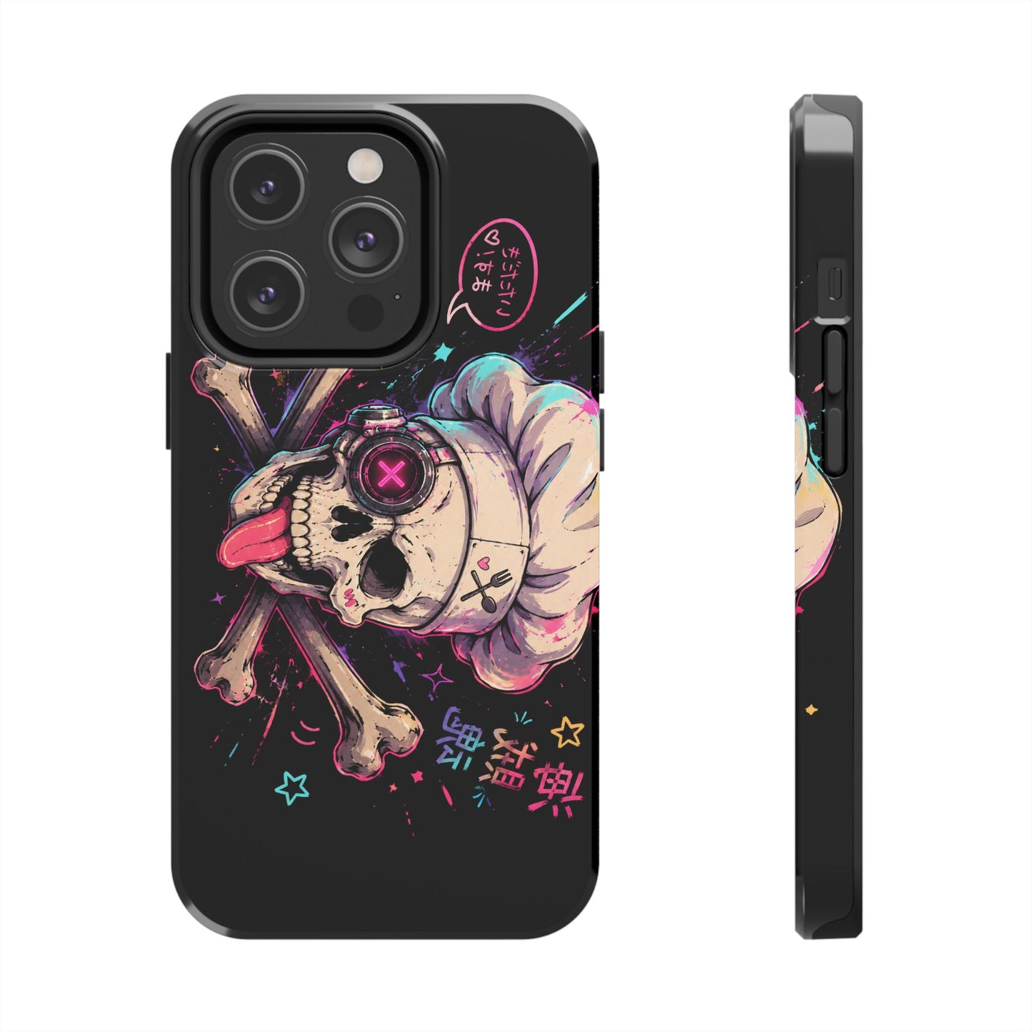 Skull & Crossbones Tough Phone Case — Neon Kawaii Punk Protection