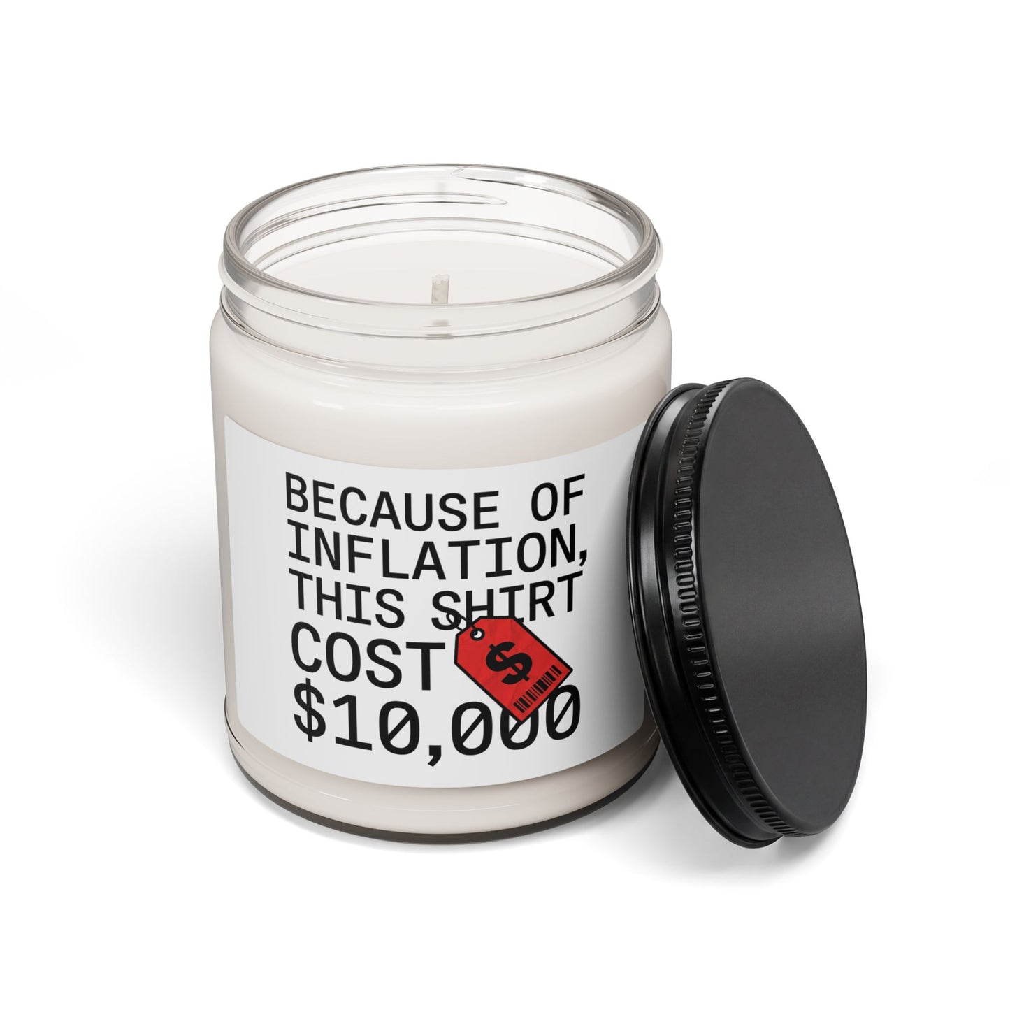 Ironic Money-Flex Text Candle | Scented Soy Candle, Meme Streetwear Satire