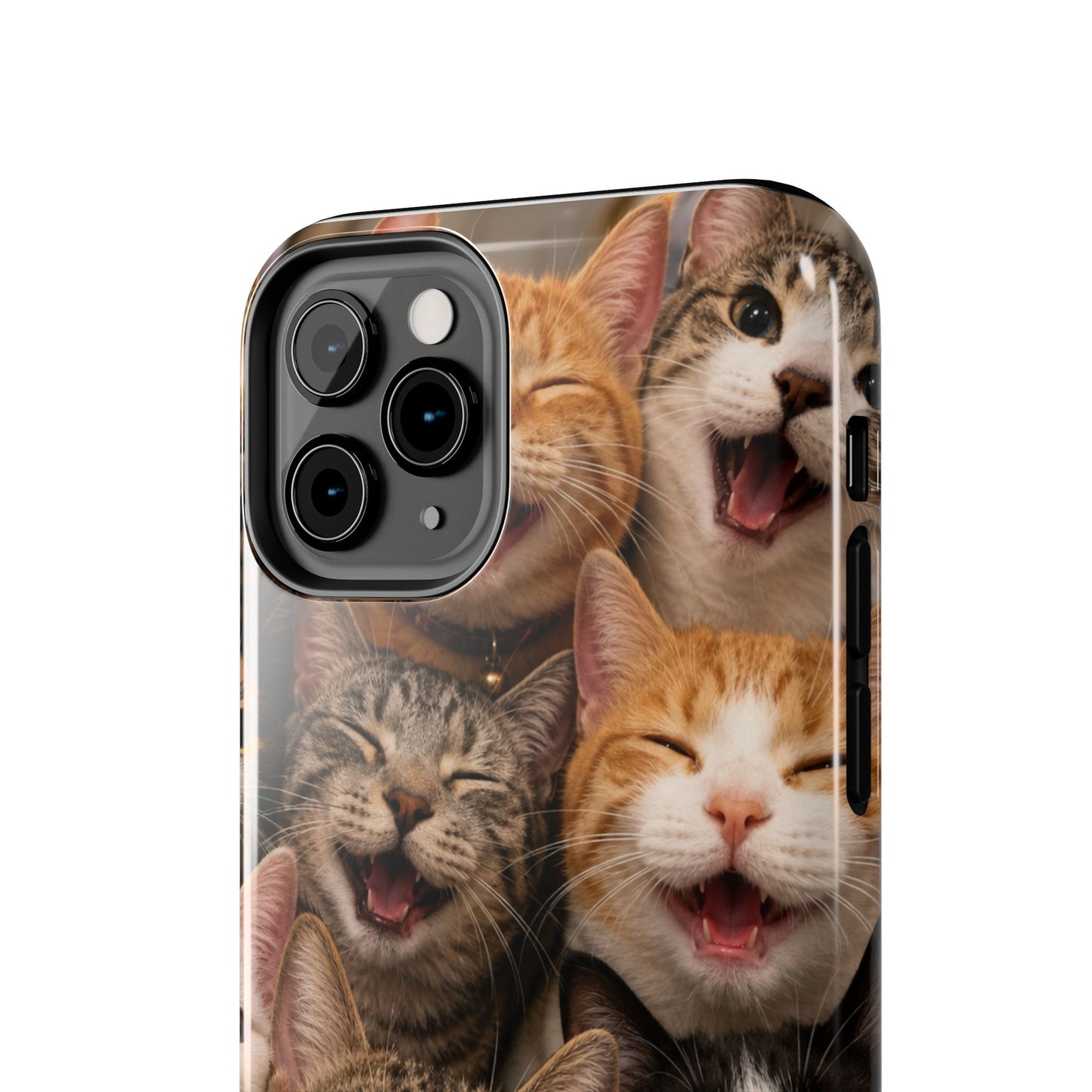Tough Smiling Cats Collage Phone Case – Cute Cat Faces for iPhone