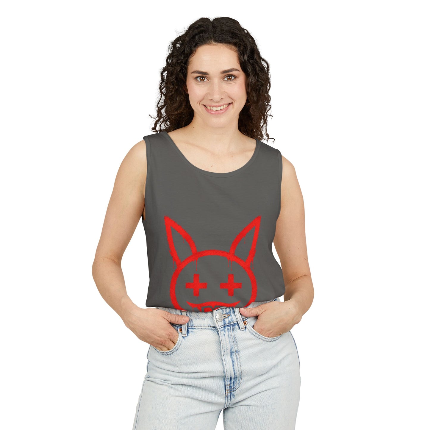 Metallic Souls Graffiti Bunny Streetwear Graphic T-Shirt