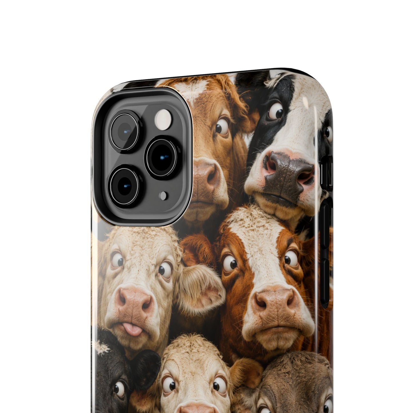 Cow Collage Tough Phone Case — Funny Farm Animal Protective Phone Cover