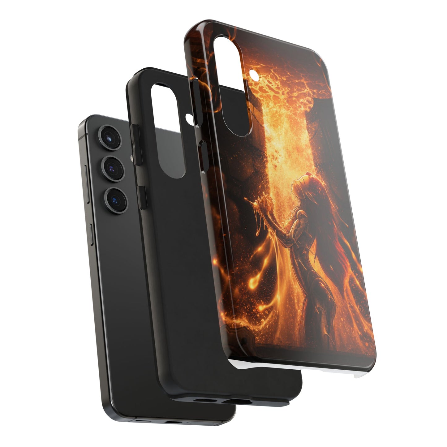 Fiery Phoenix Phone Case — Tough Protective iPhone Cover with Flame Warrior Art
