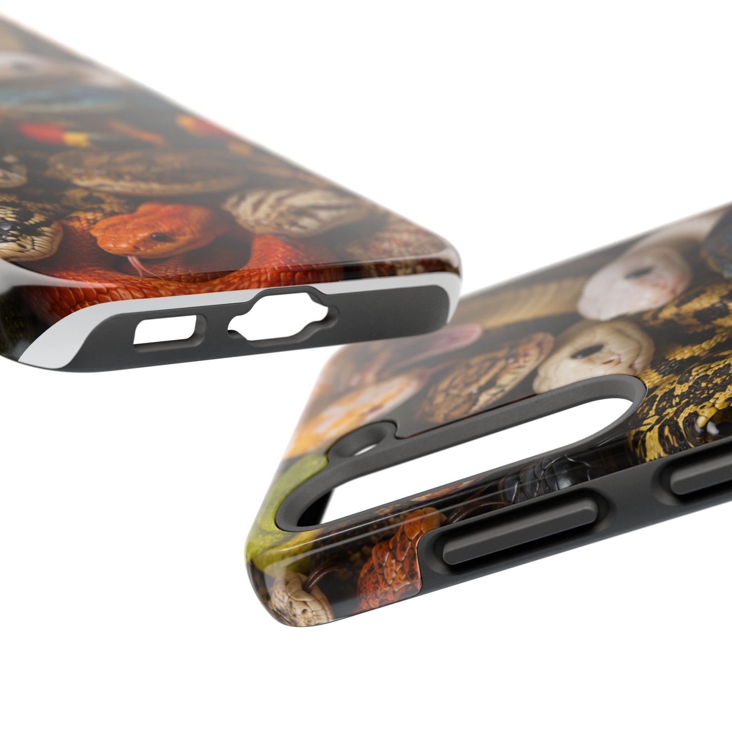 Snake Pattern Tough Phone Case — Colorful Snakes Protective Phone Cover