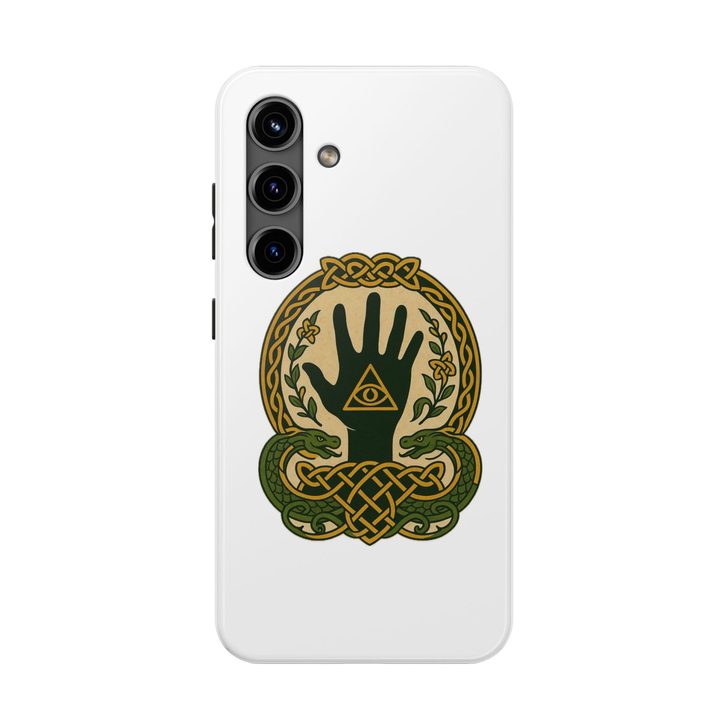 Celtic Eye of Providence Tough Phone Case — Protective Mythic Hand Design