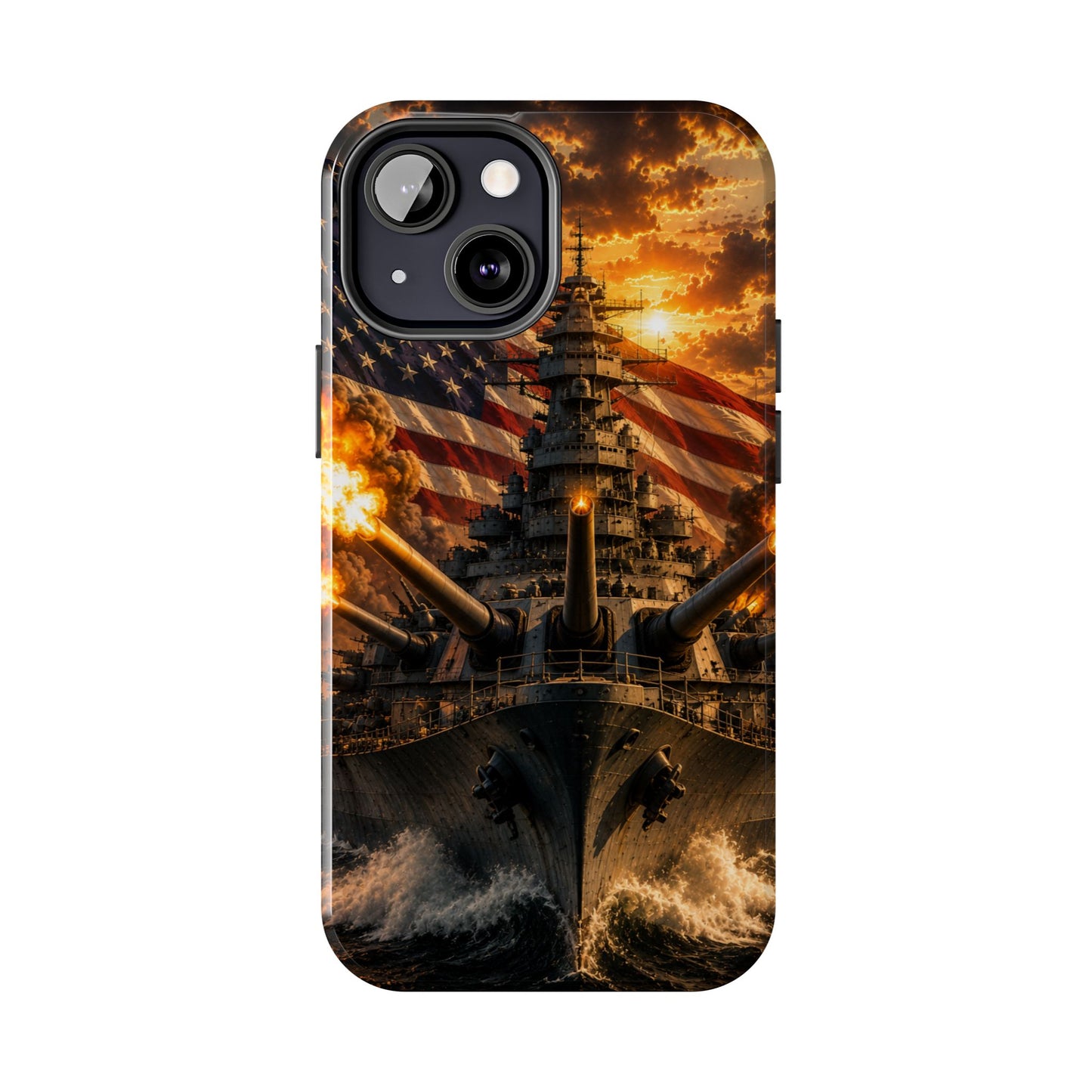 Battleship Flag Phone Case – Tough Patriotic Military iPhone Cover