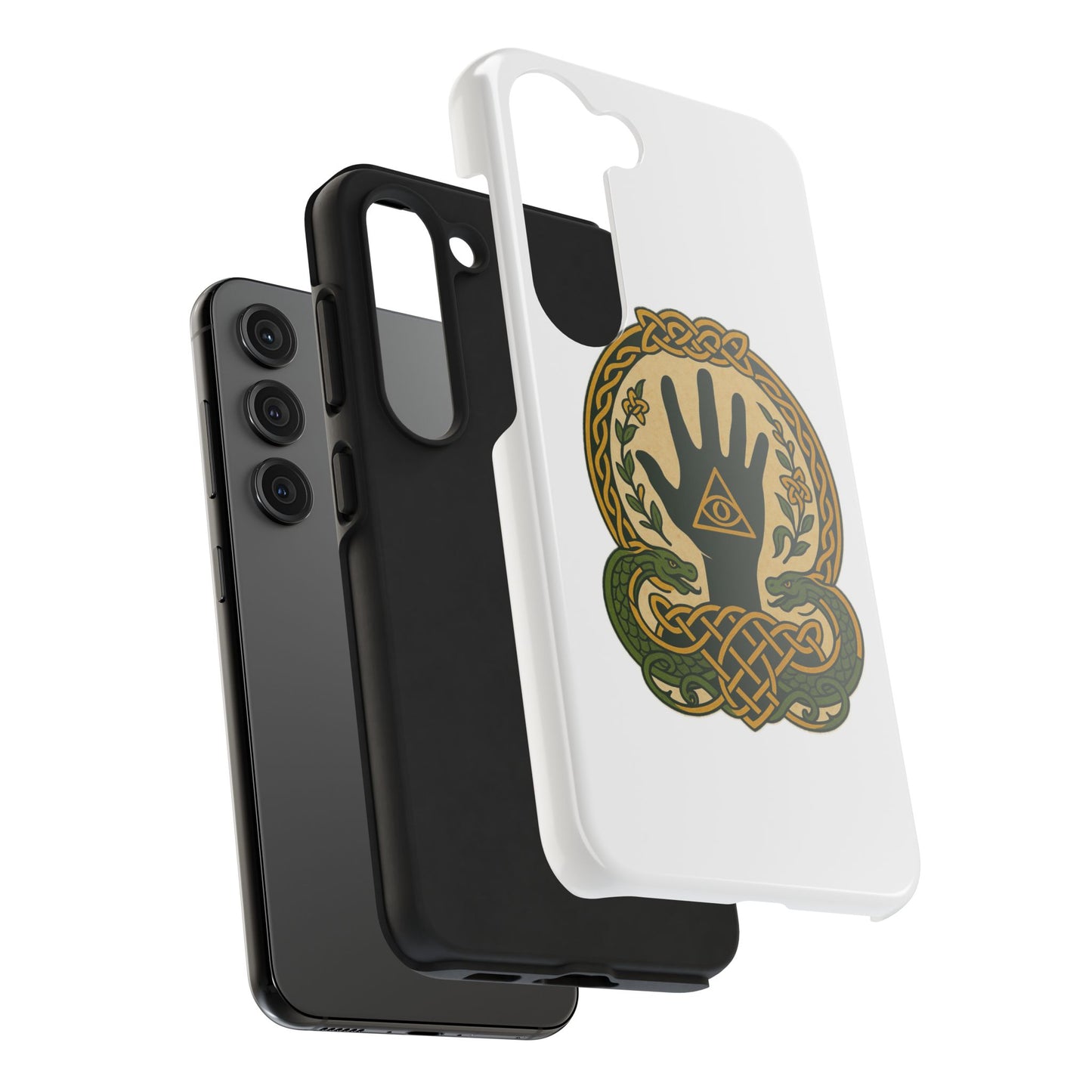 Celtic Eye of Providence Tough Phone Case — Protective Mythic Hand Design