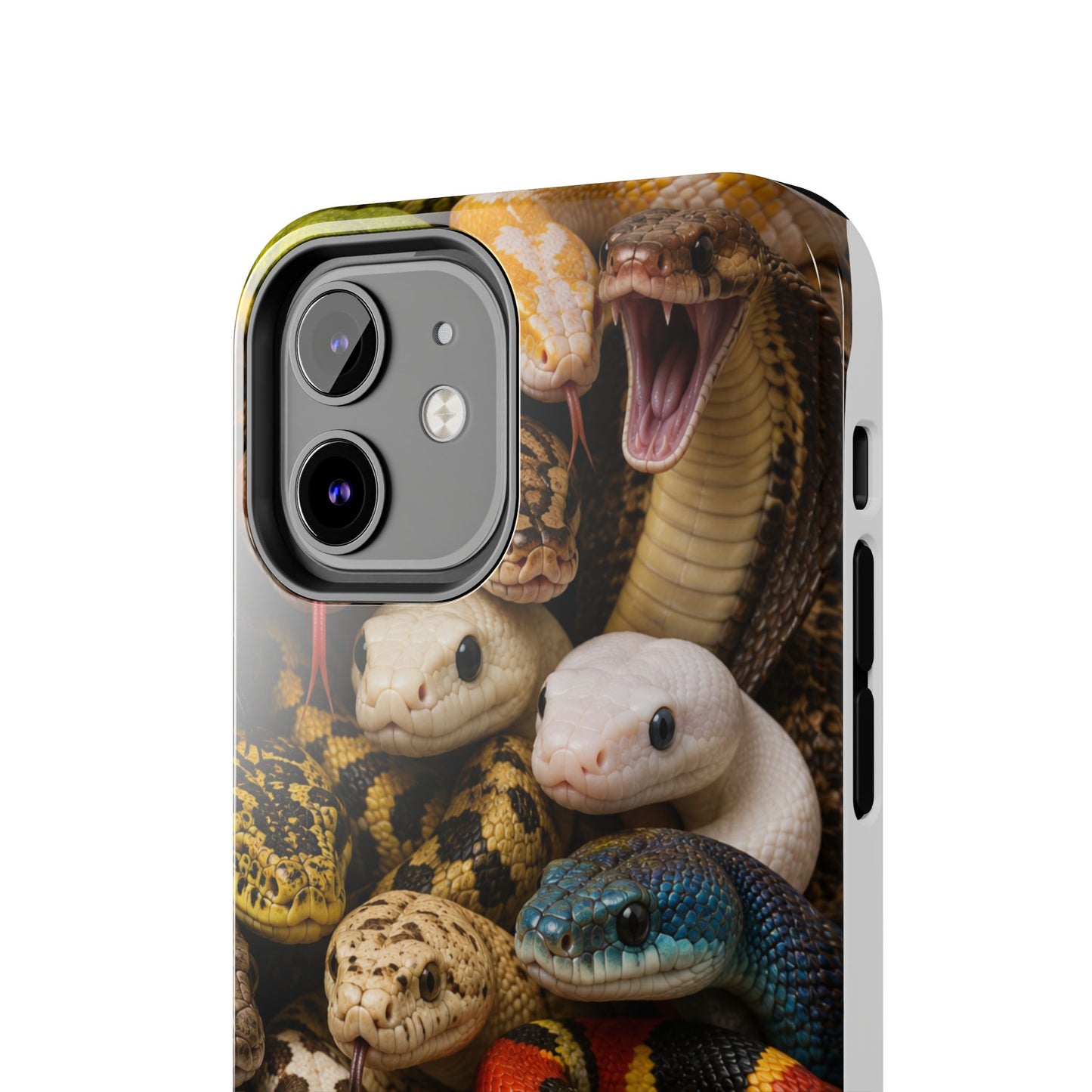 Snake Pattern Tough Phone Case — Colorful Snakes Protective Phone Cover